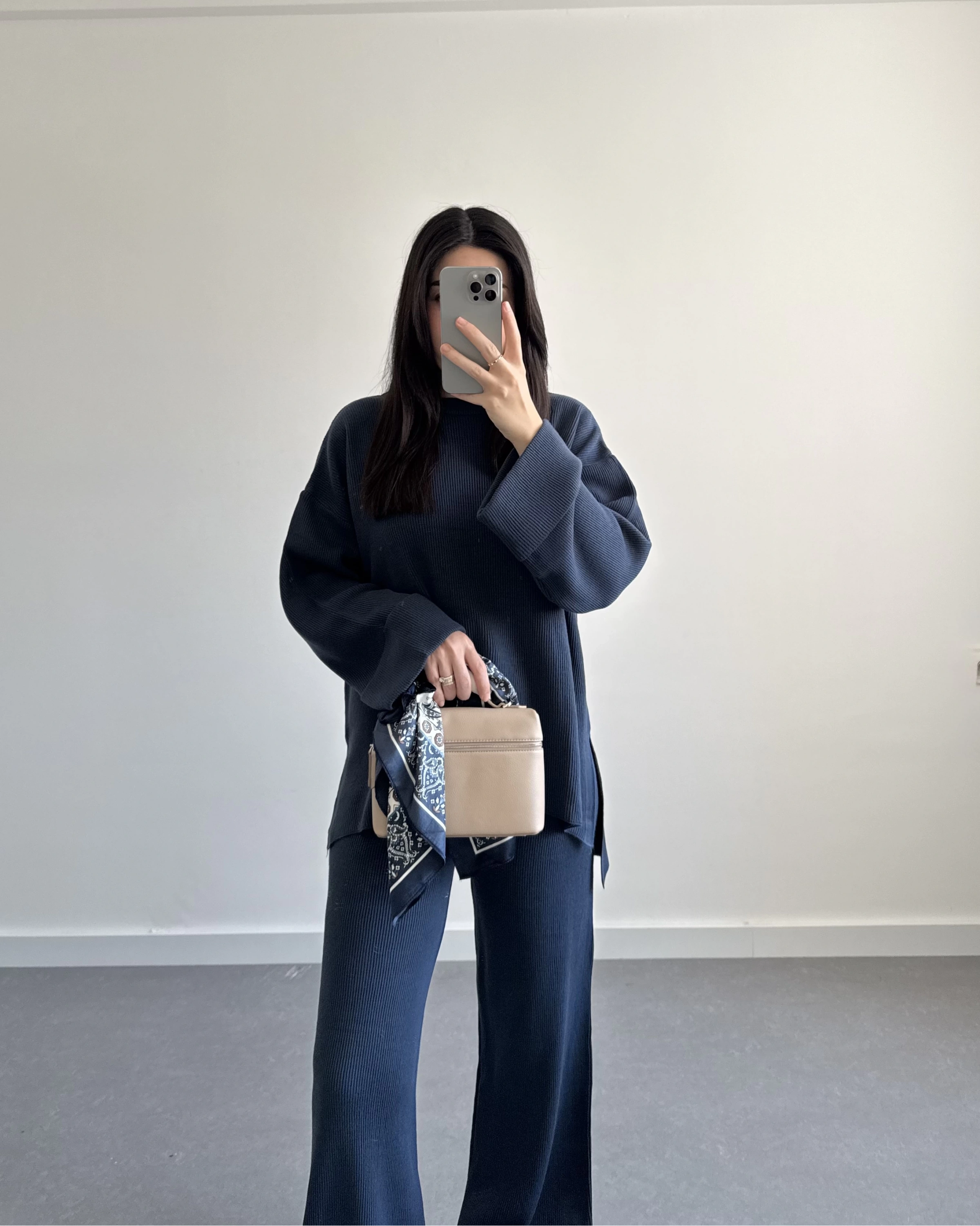 MAVİ SELANİK KUMAŞ TRİKO TAKIM