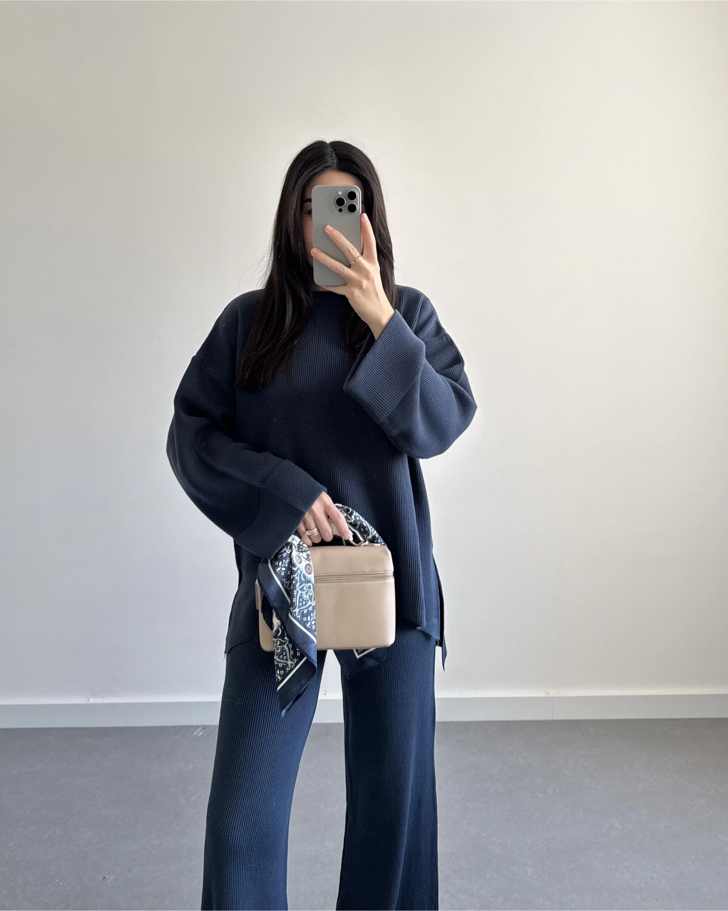 MAVİ SELANİK KUMAŞ TRİKO TAKIM