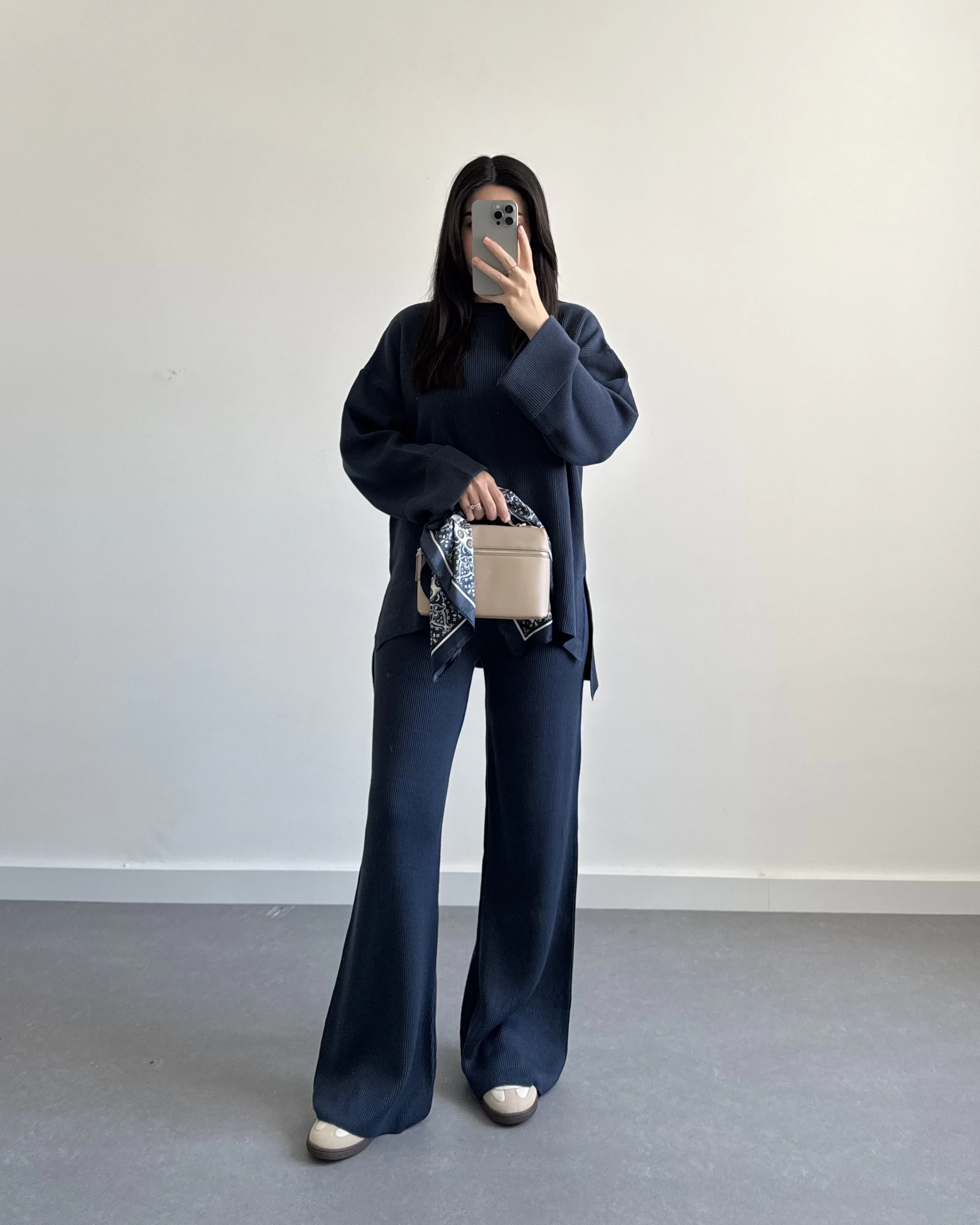 MAVİ SELANİK KUMAŞ TRİKO TAKIM