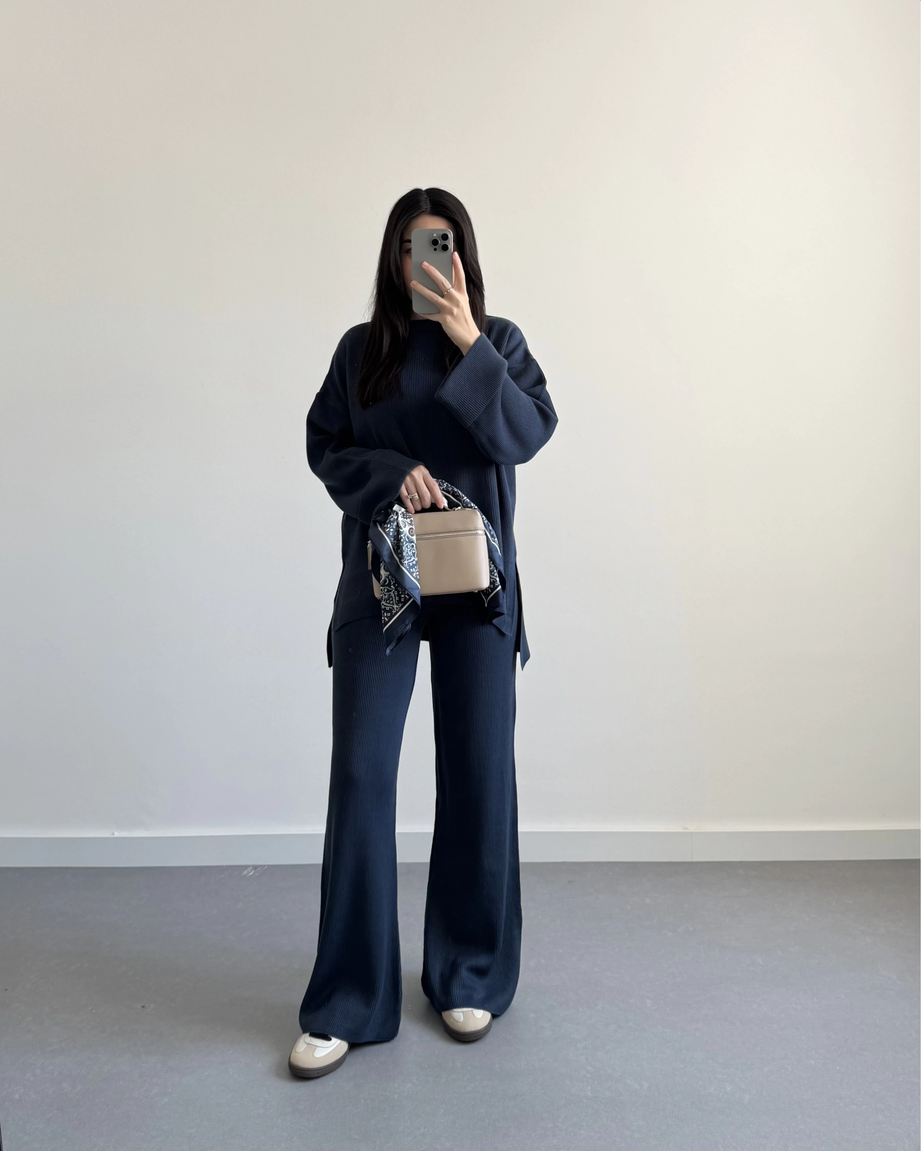 MAVİ SELANİK KUMAŞ TRİKO TAKIM