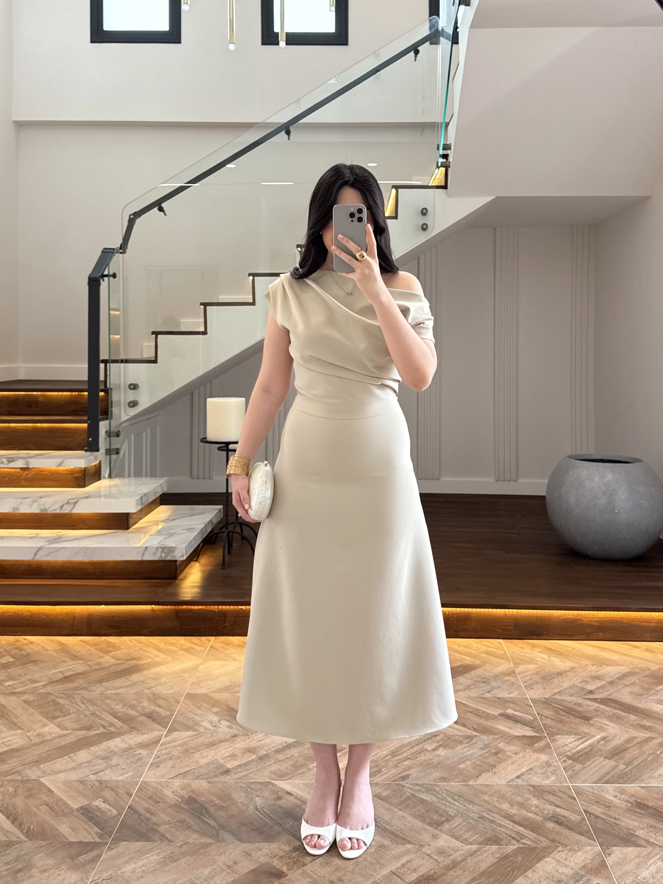 MİNT KAYIK YAKA ELBİSE -8722