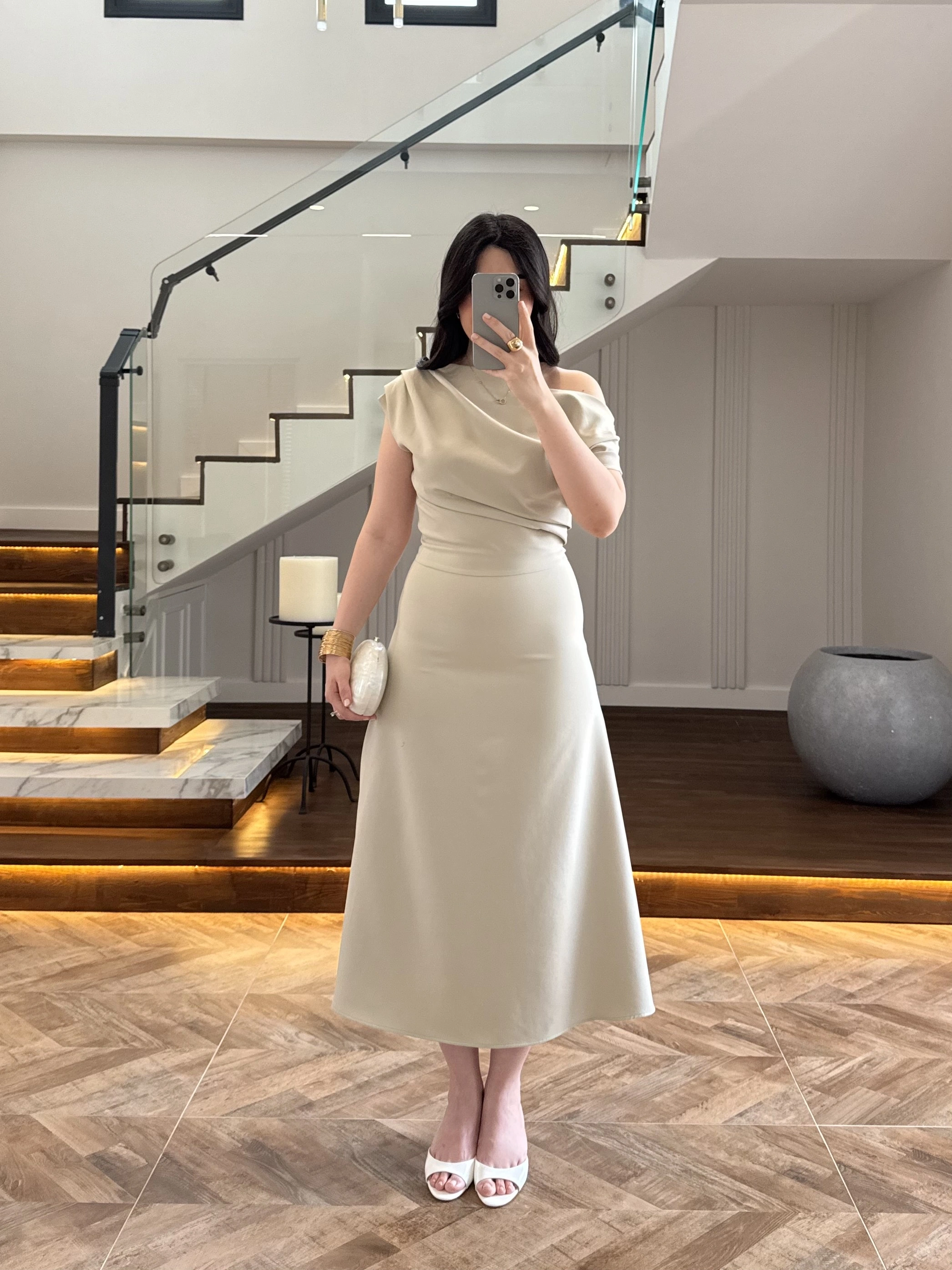MİNT KAYIK YAKA ELBİSE -8722