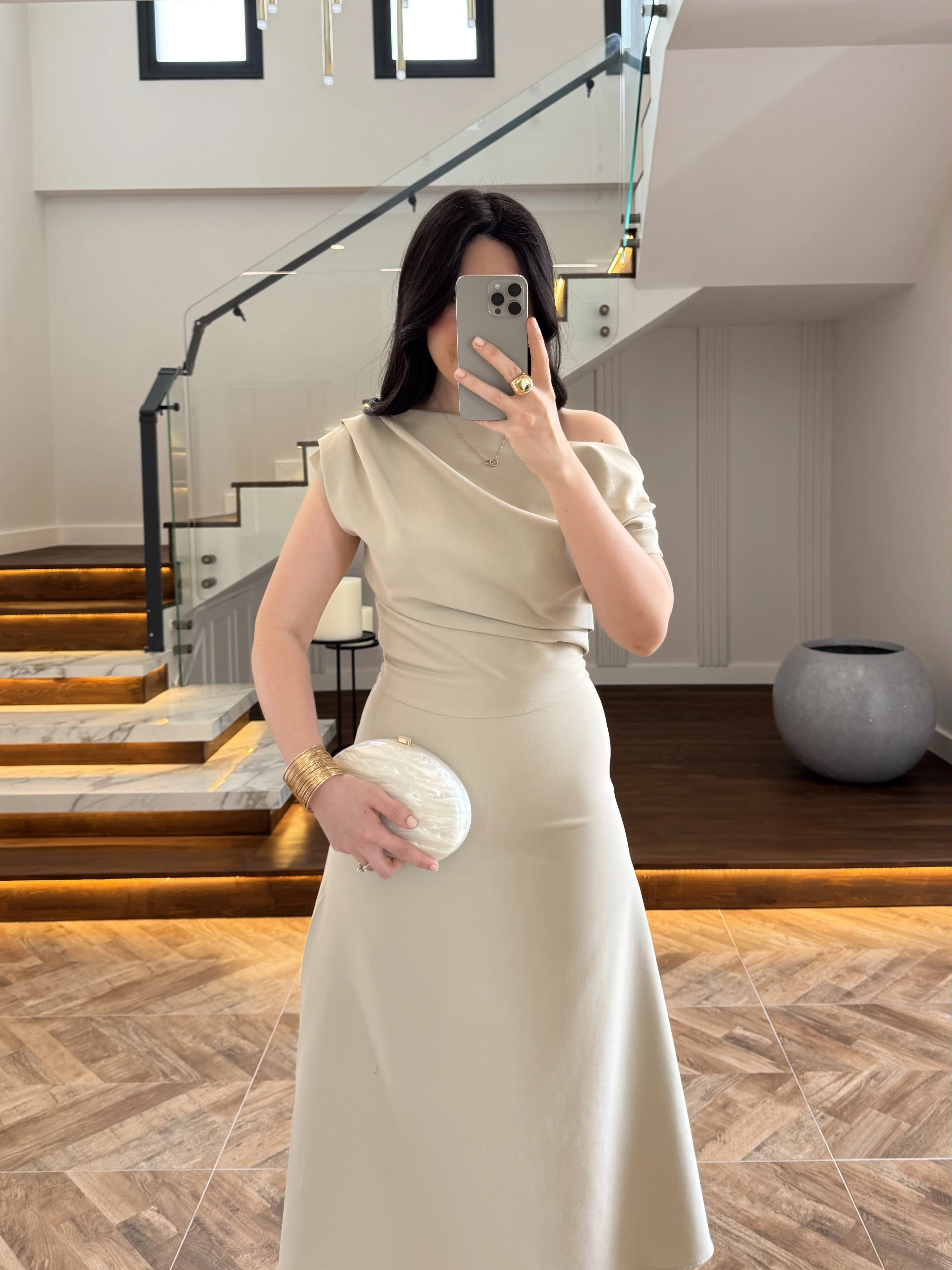 MİNT KAYIK YAKA ELBİSE -8722