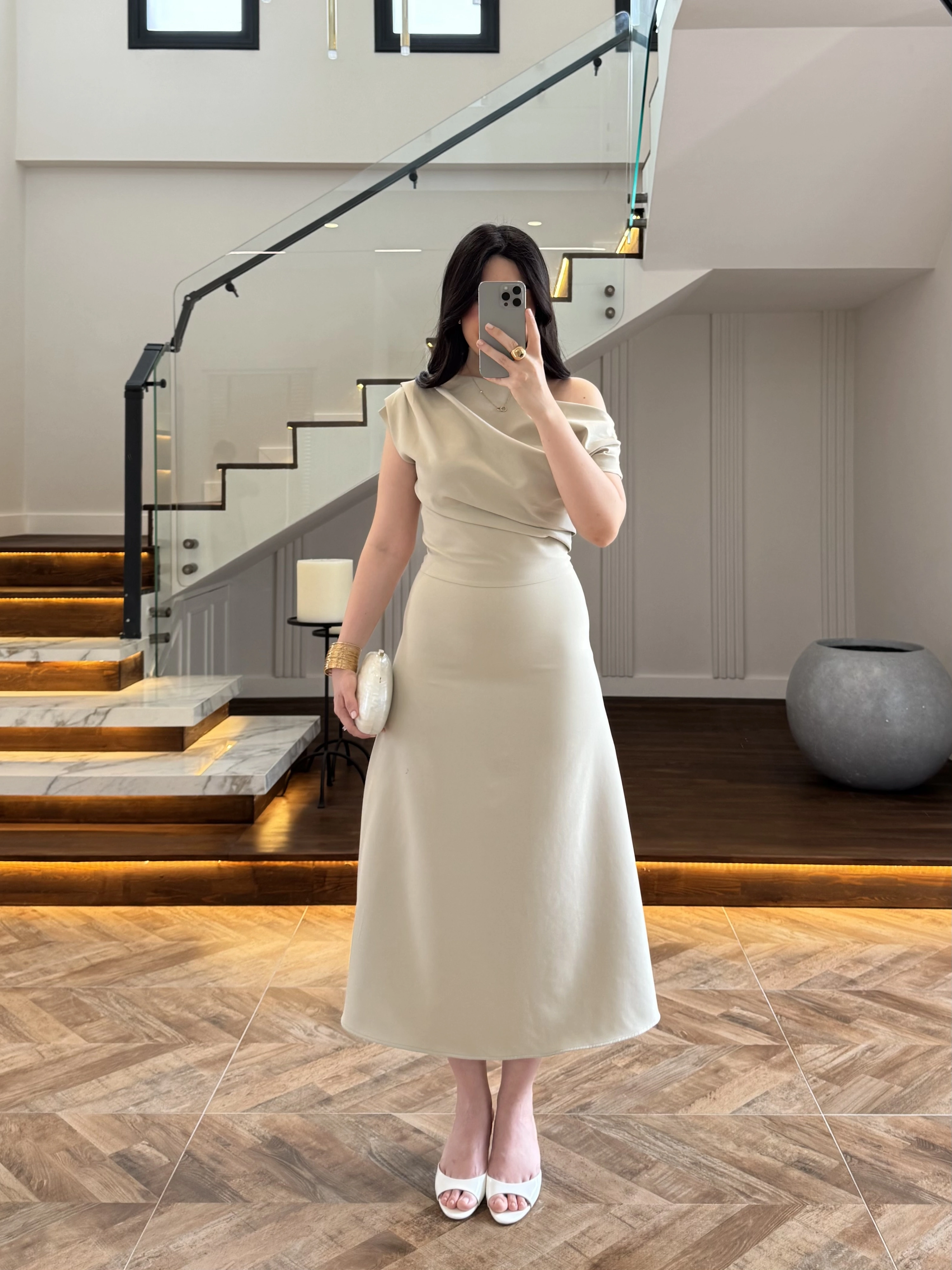MİNT KAYIK YAKA ELBİSE -8722