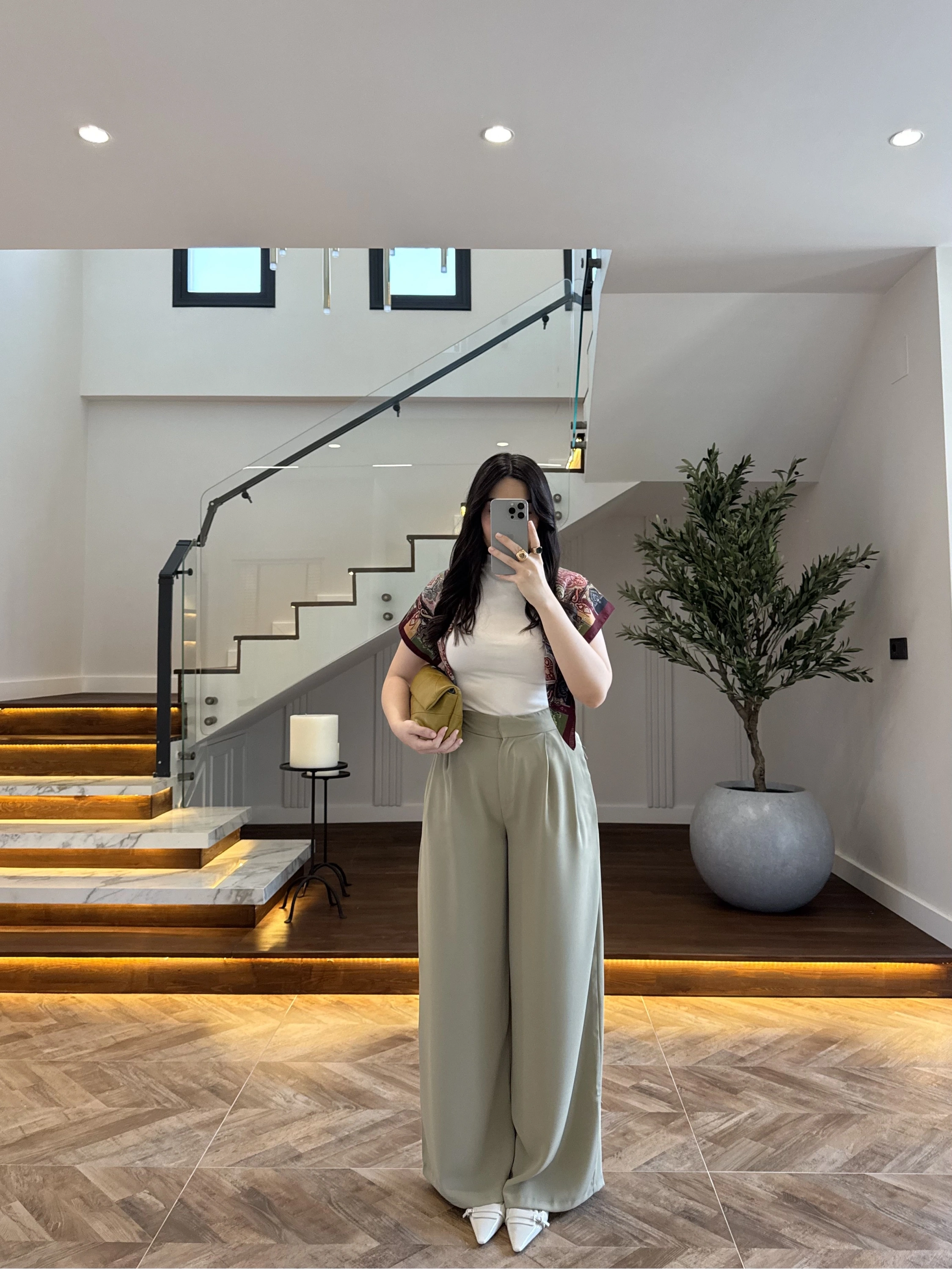 MİNT PİLELİ ARKA KAPAK DETAY PANTOLON-3939