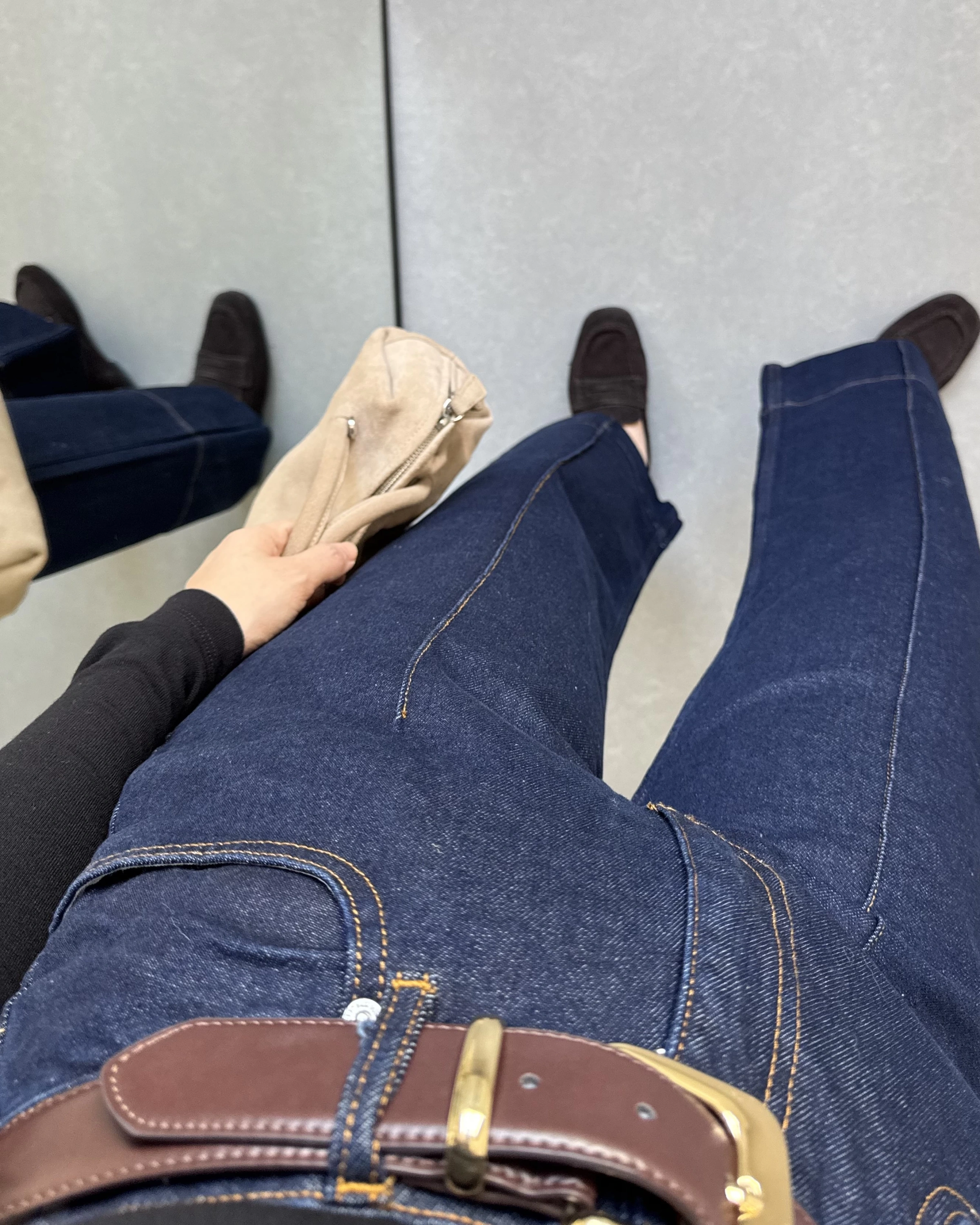 MNG PAÇASI KATLI KOYU MAVİ JEAN