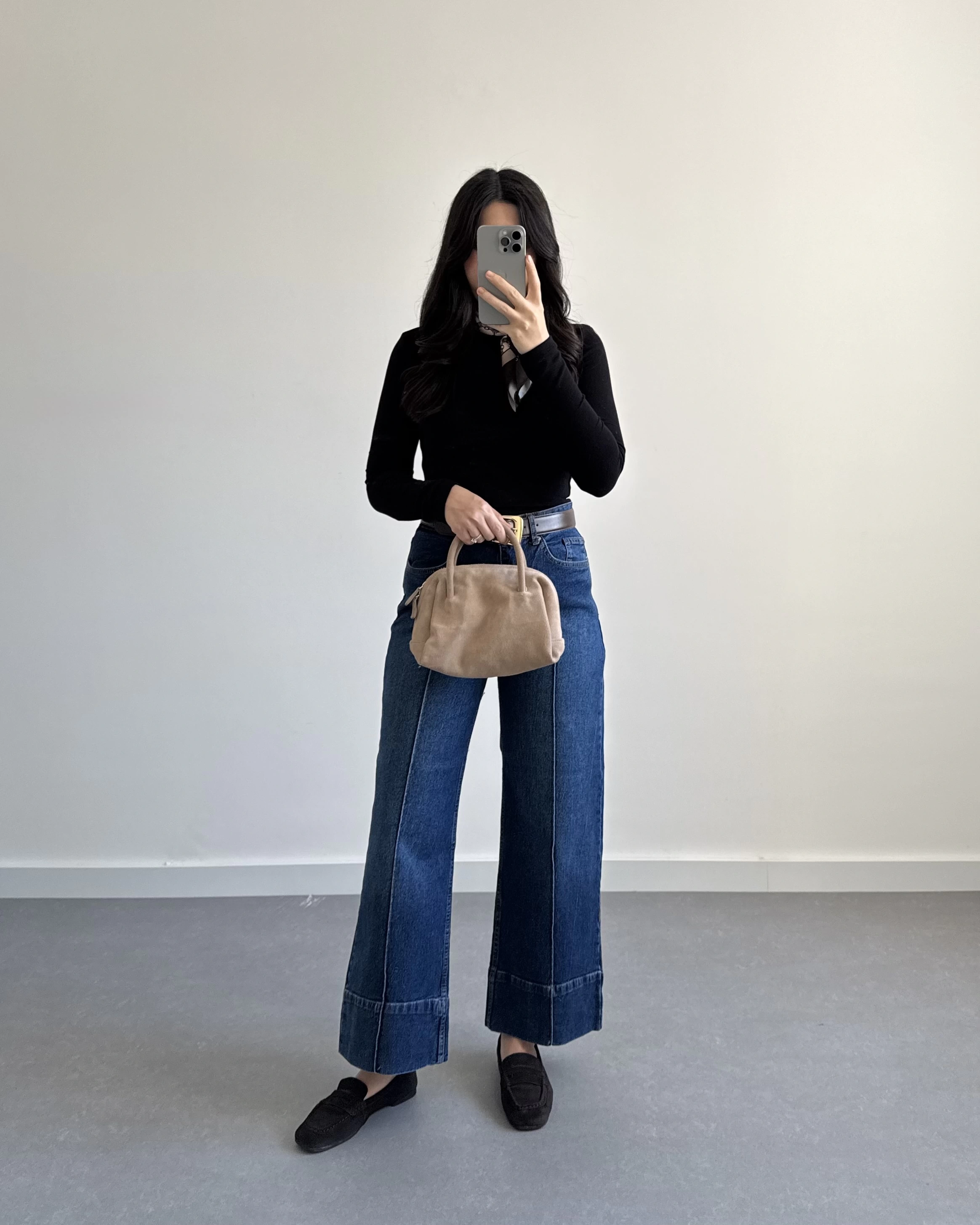 MNG PAÇASI KATLI MAVİ JEAN