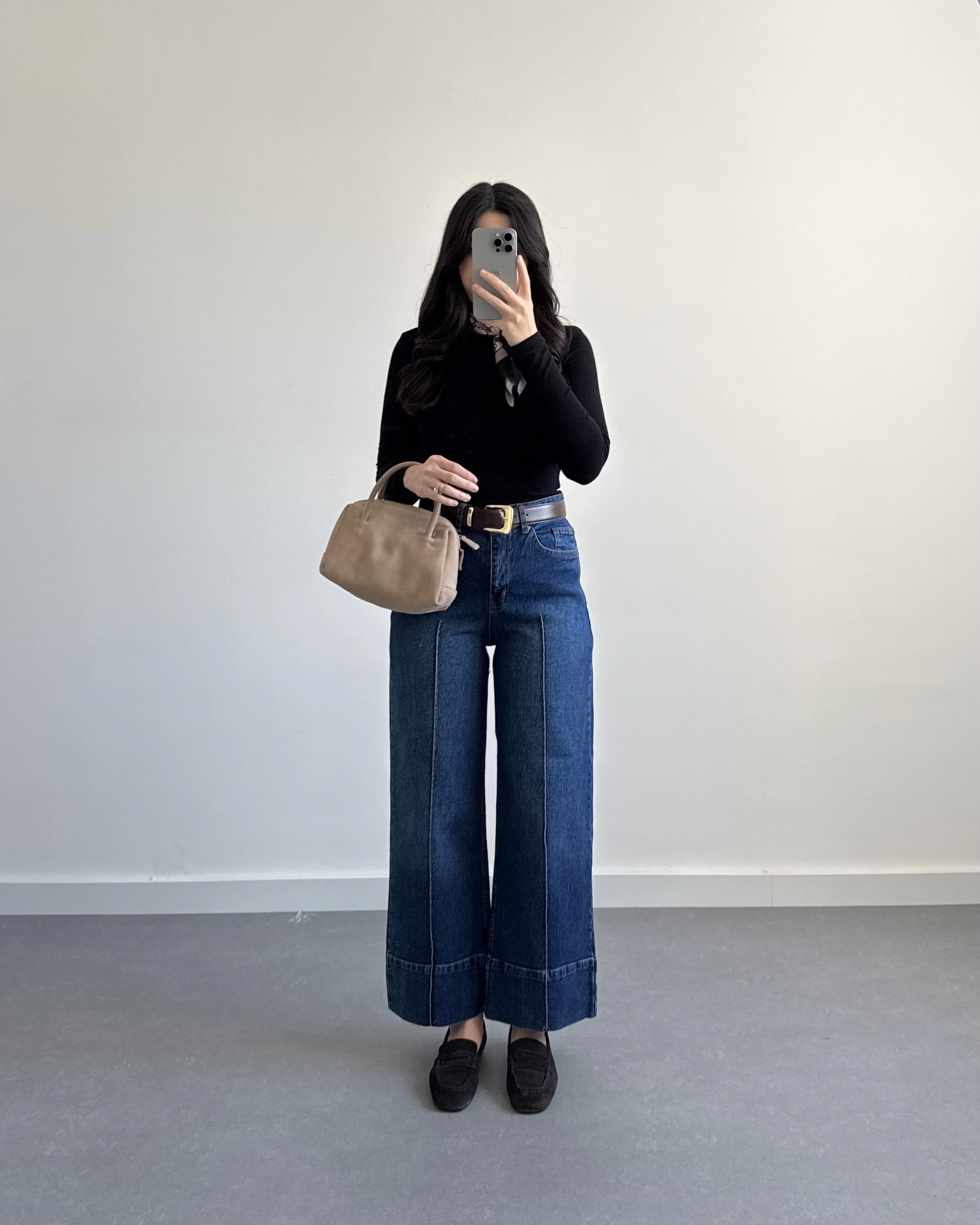 MNG PAÇASI KATLI MAVİ JEAN