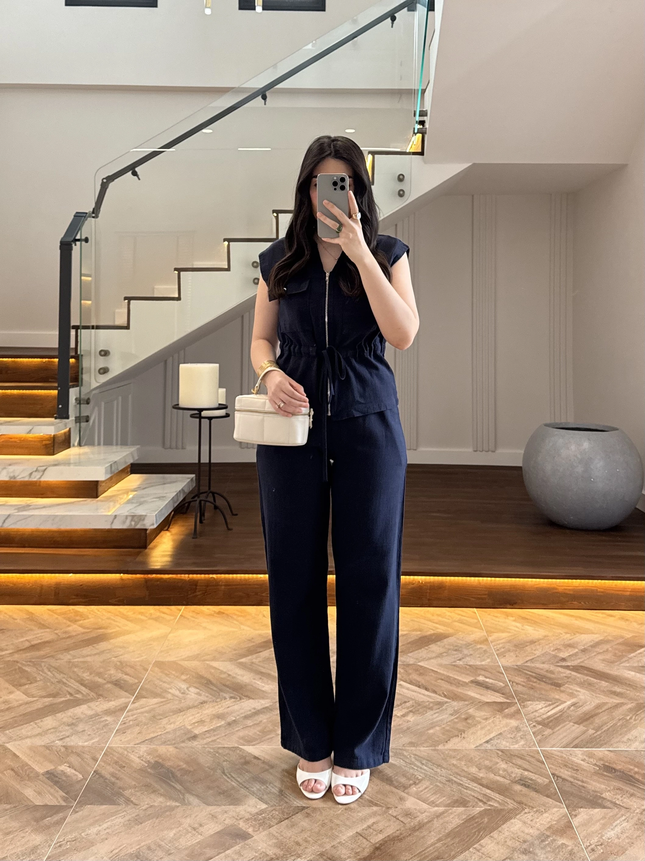 MSD LACİVERT SIFIR KOL YELEK TAKIM-8602