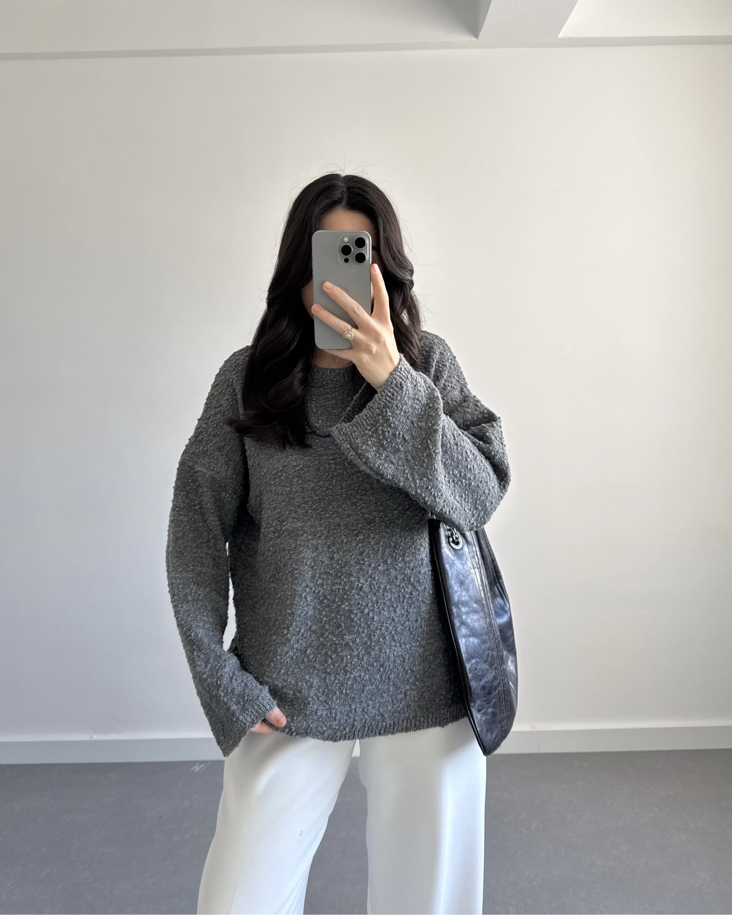 MSD TASARIM GRİ KAZAK