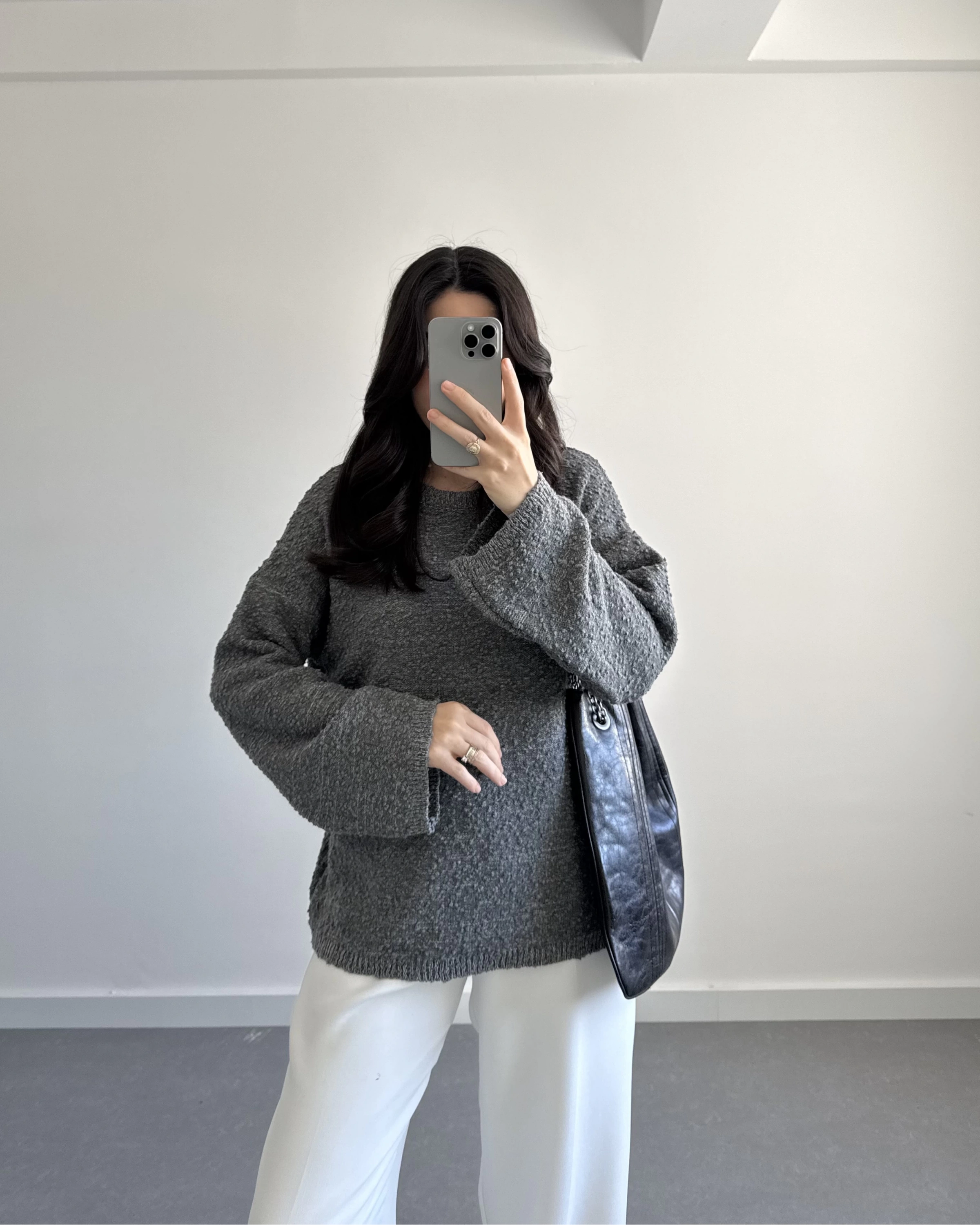 MSD TASARIM GRİ KAZAK