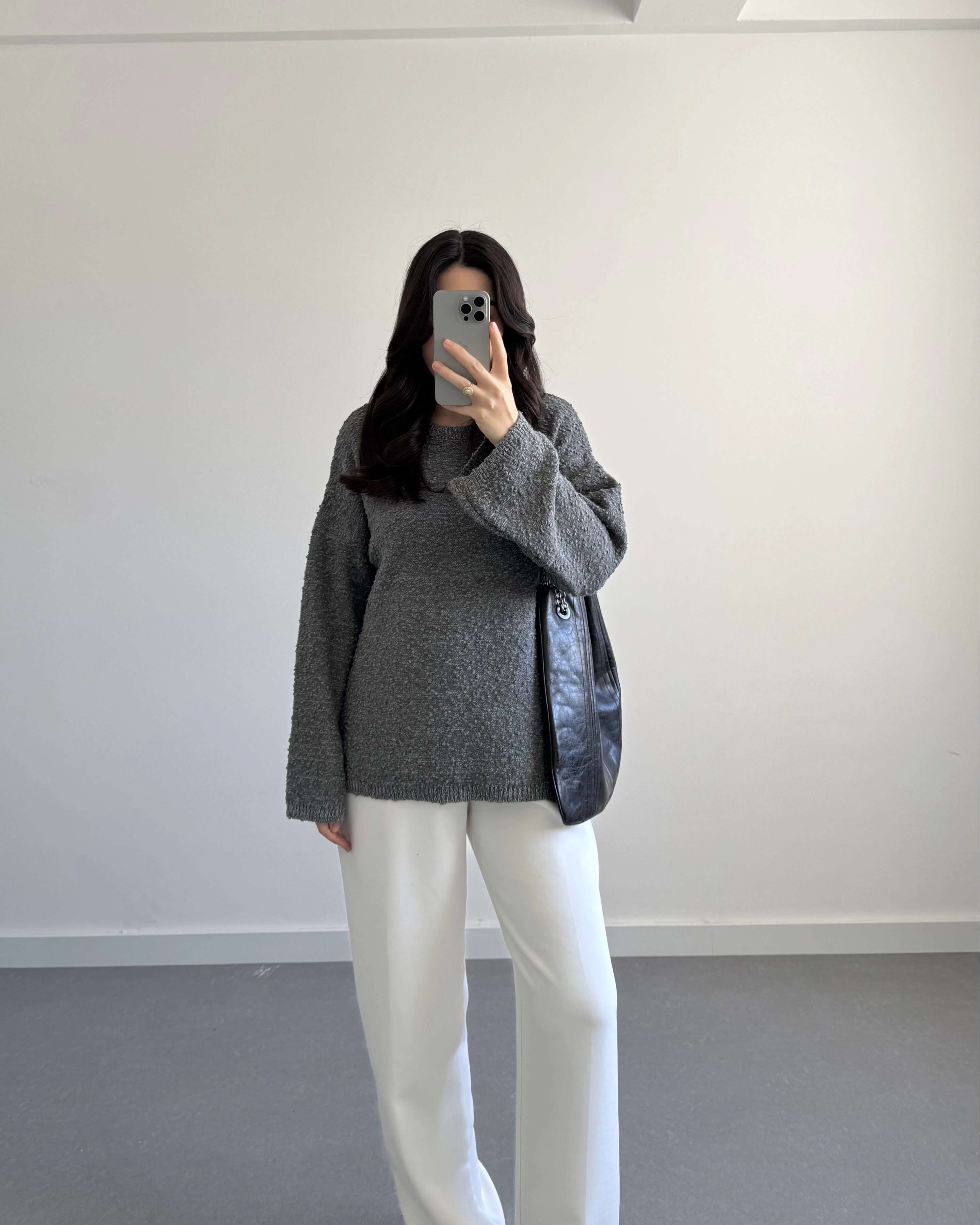 MSD TASARIM GRİ KAZAK