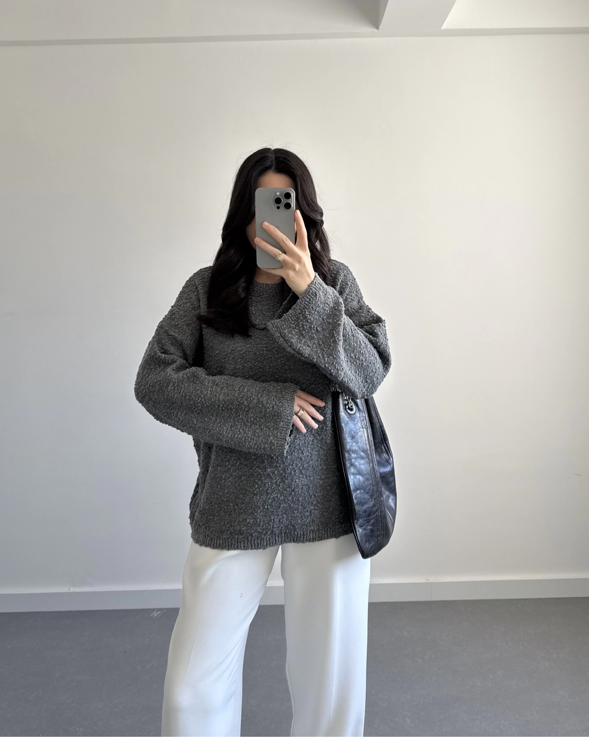 MSD TASARIM GRİ KAZAK