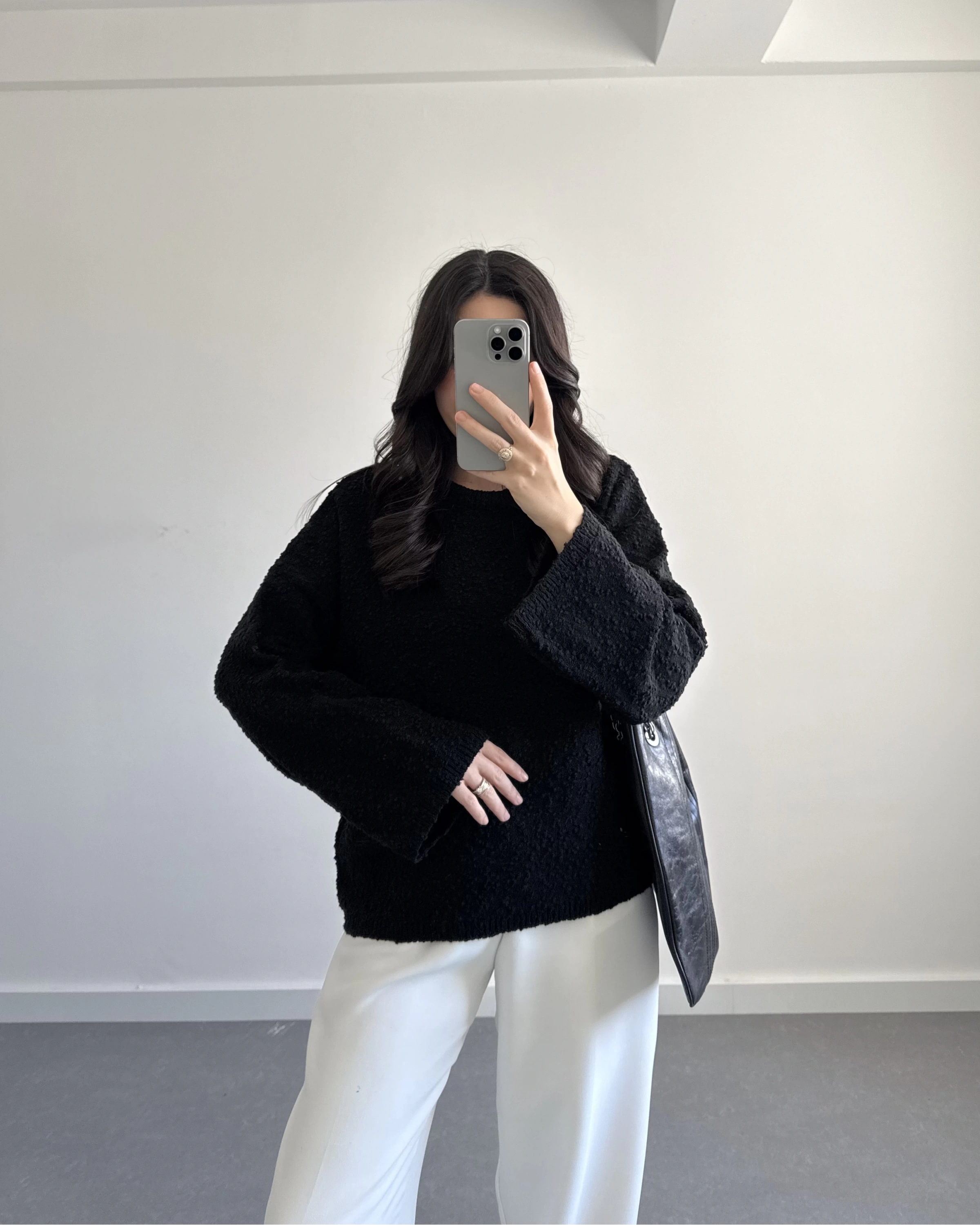 MSD TASARIM SİYAH KAZAK