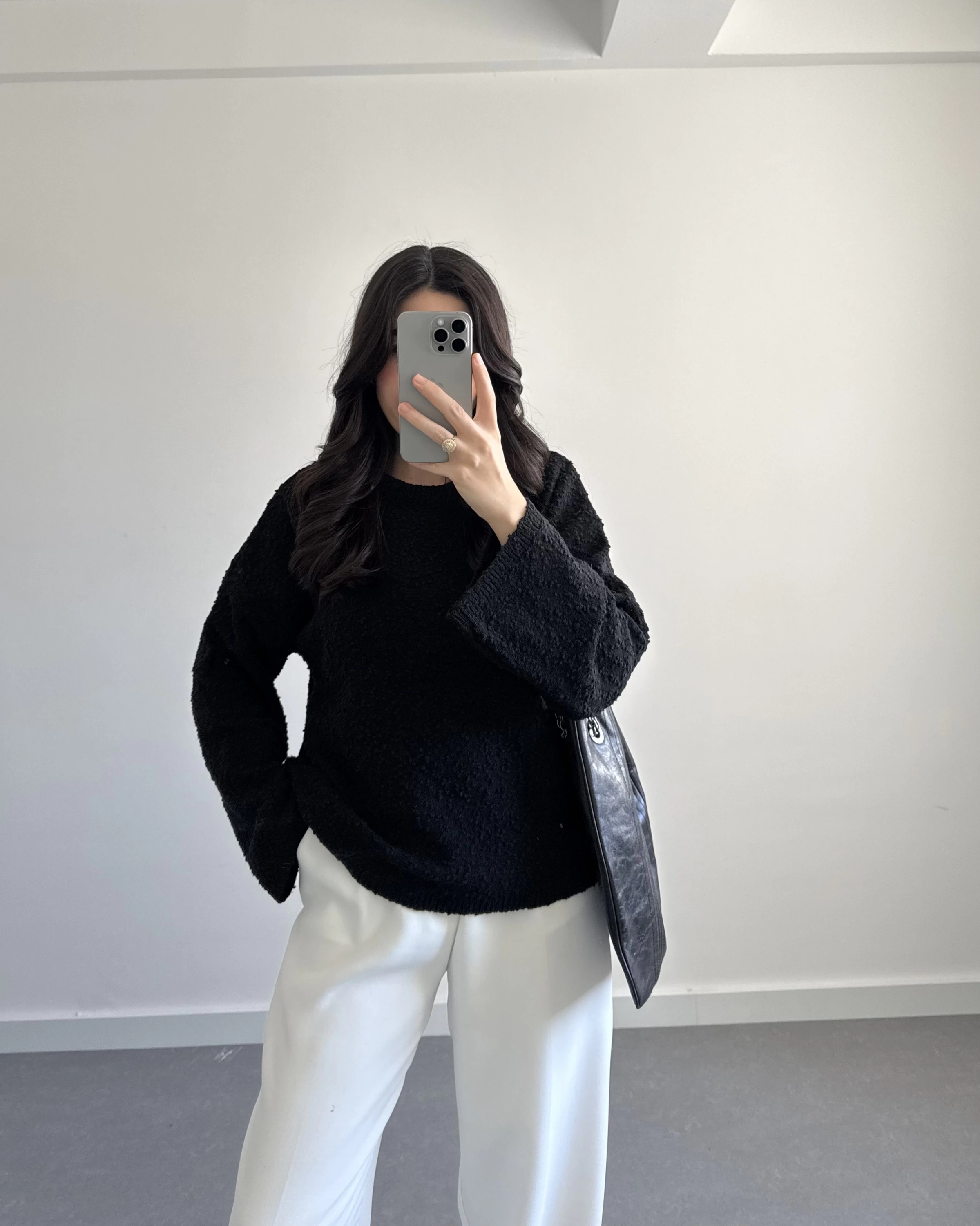 MSD TASARIM SİYAH KAZAK