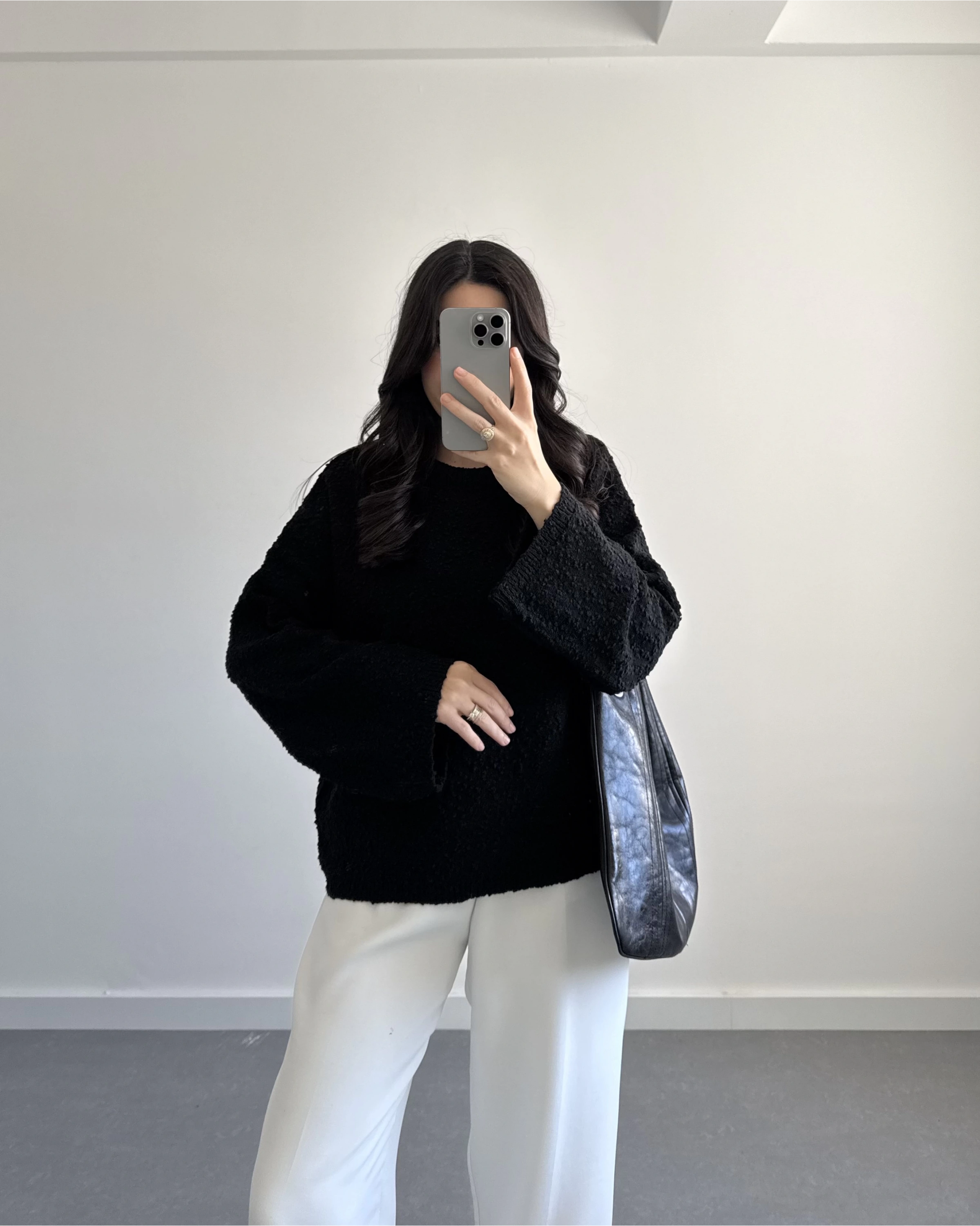 MSD TASARIM SİYAH KAZAK