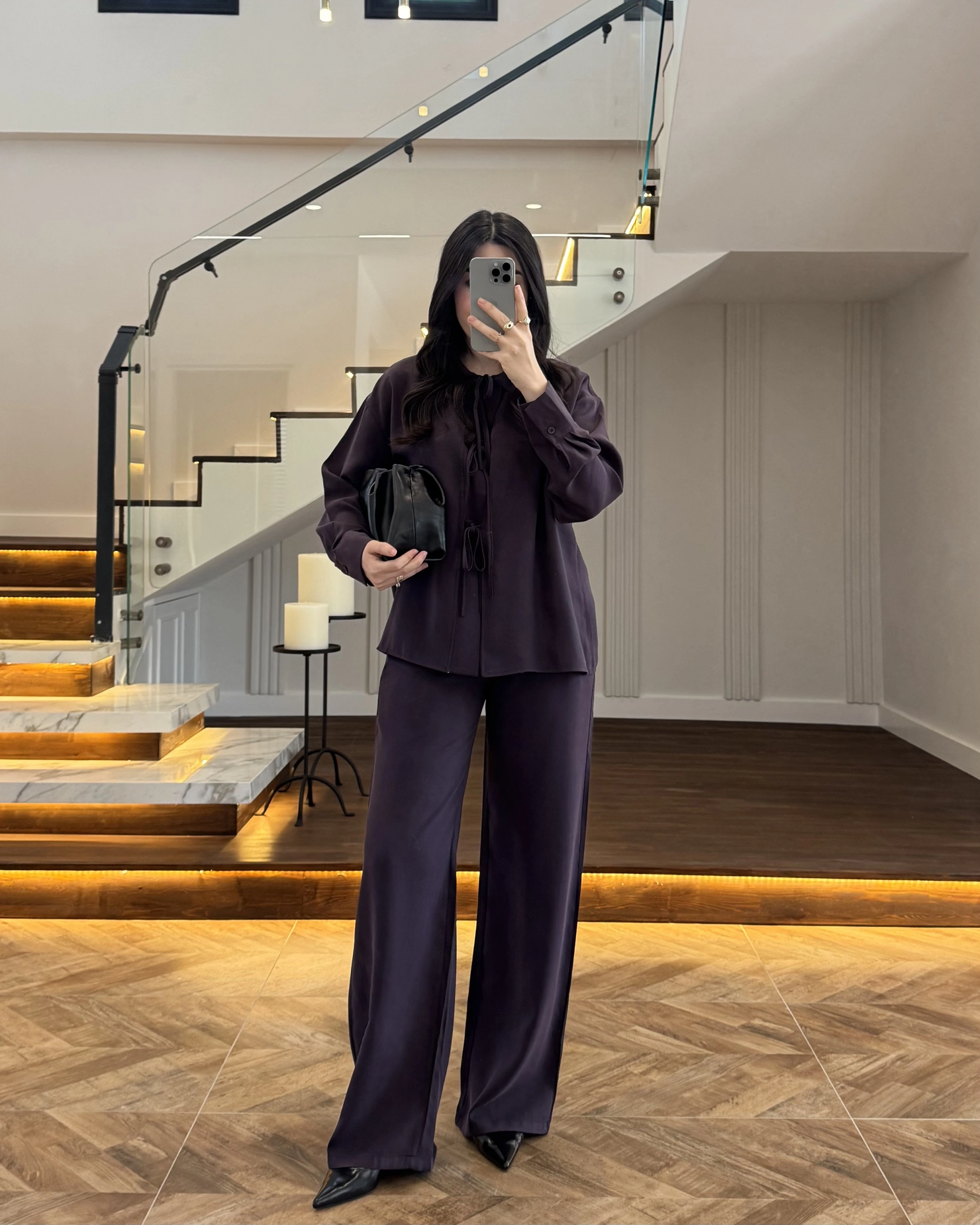 MÜRDÜM BAĞLAMALI GÖMLEK TAKIM -8949