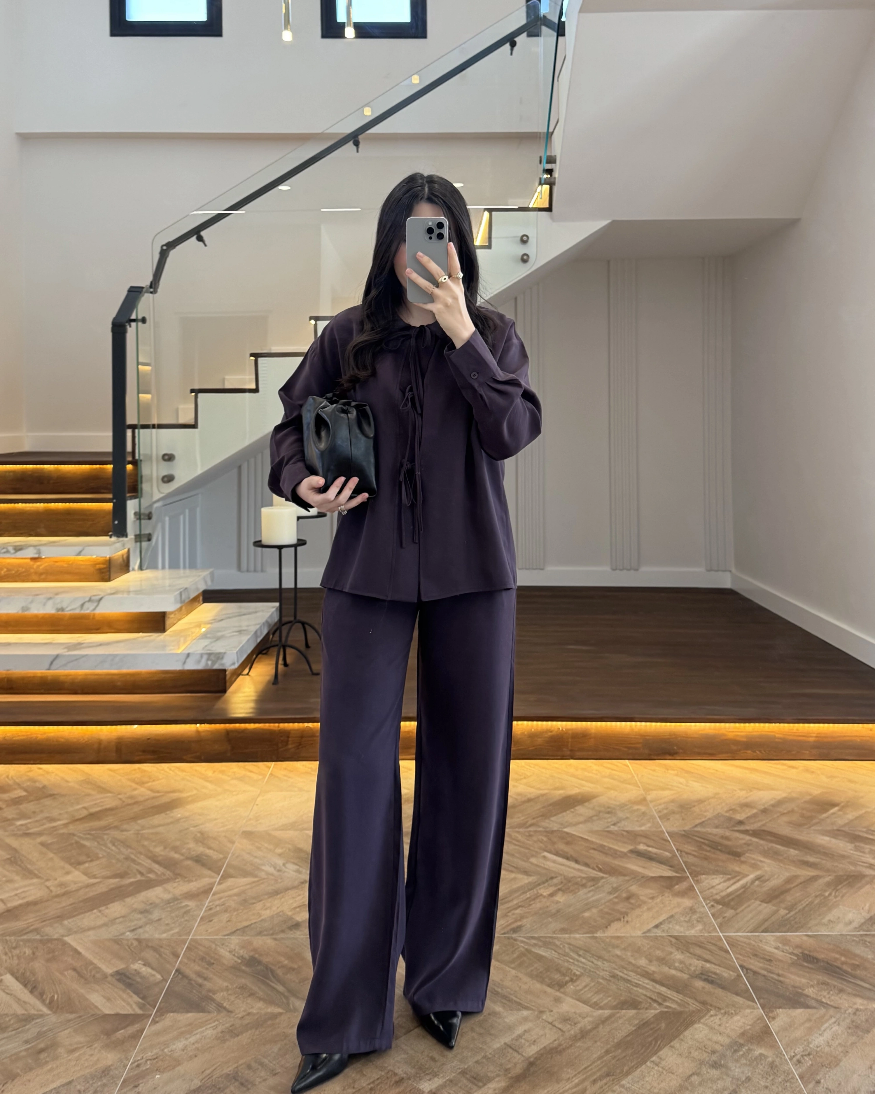 MÜRDÜM BAĞLAMALI GÖMLEK TAKIM -8949