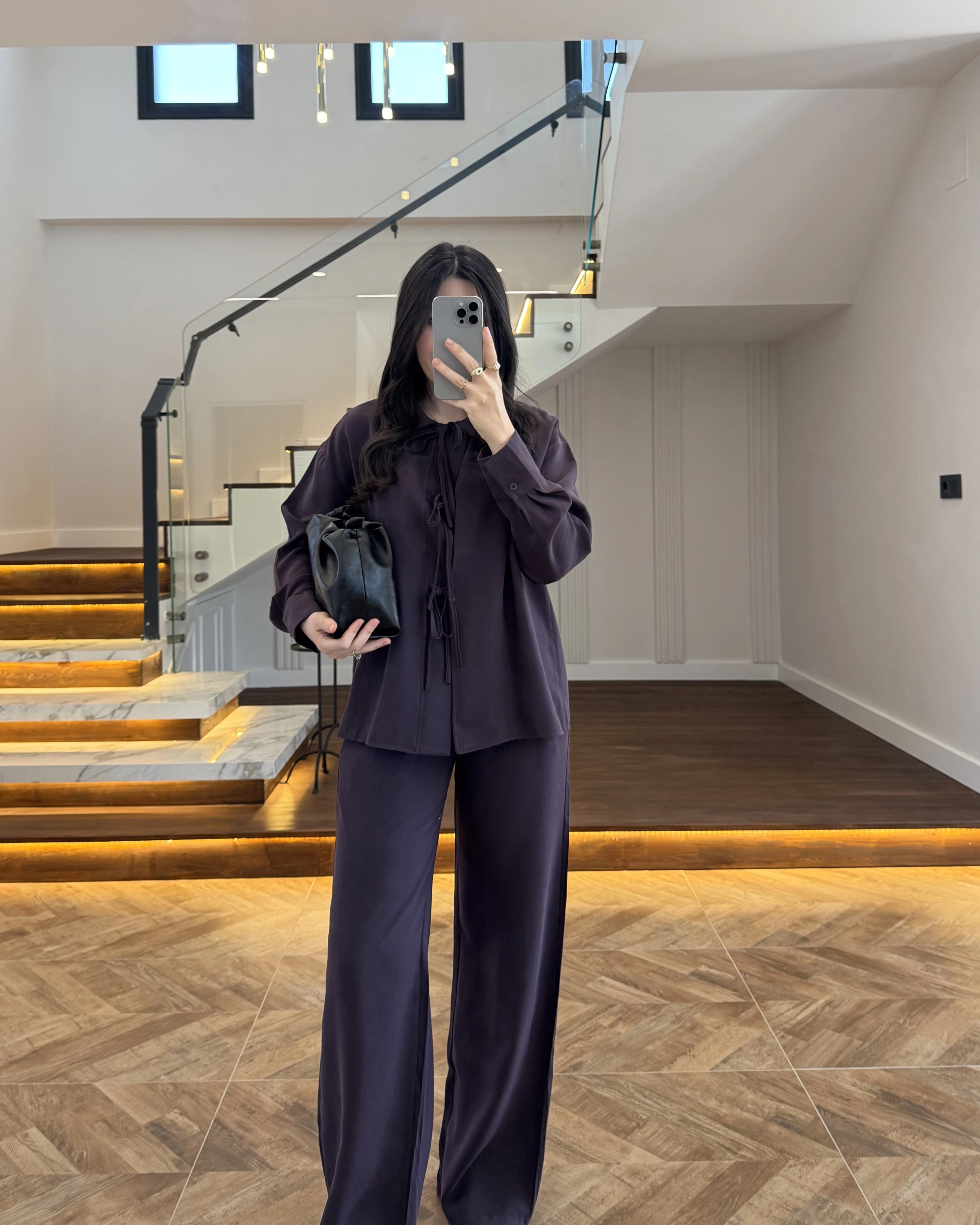 MÜRDÜM BAĞLAMALI GÖMLEK TAKIM -8949