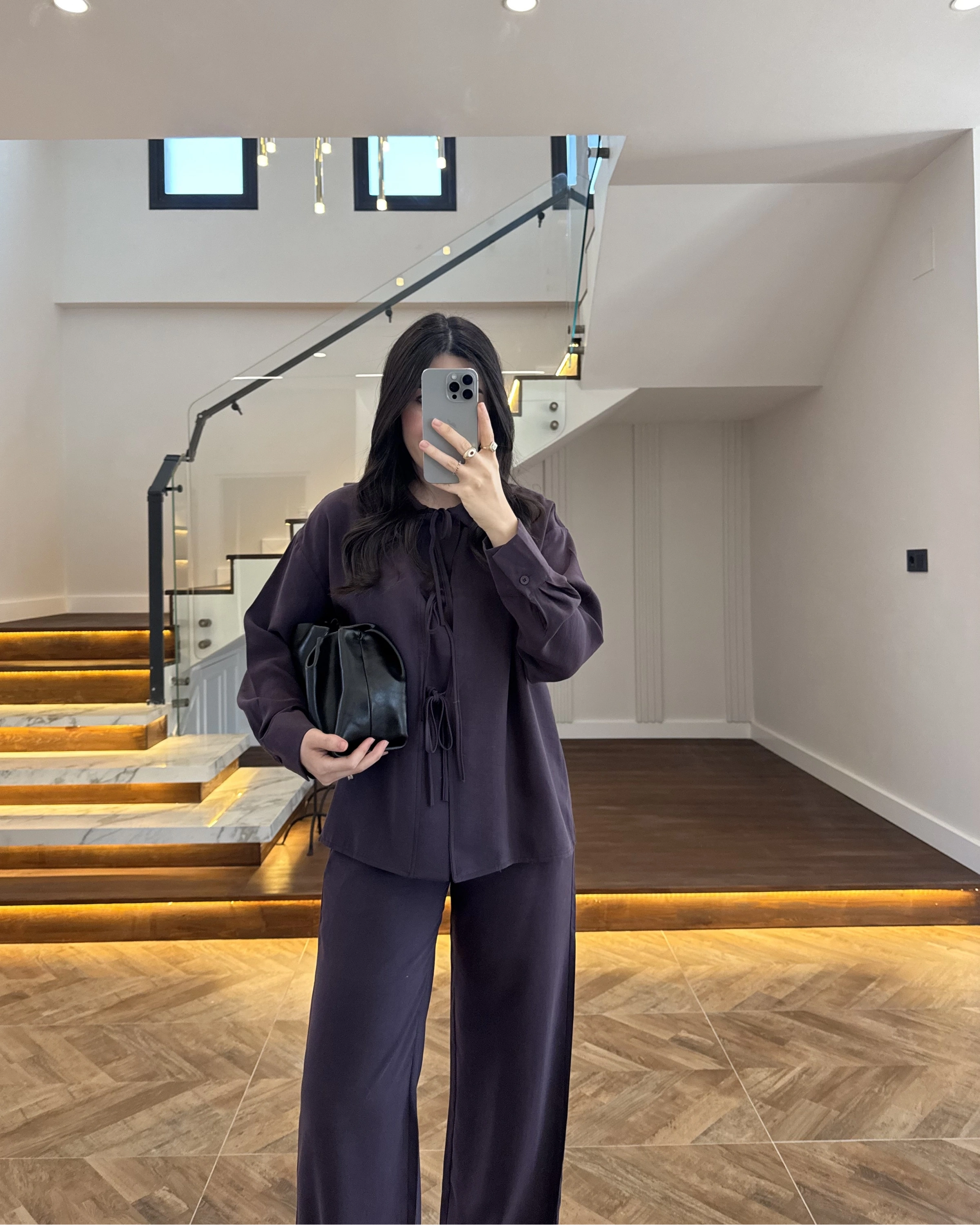 MÜRDÜM BAĞLAMALI GÖMLEK TAKIM -8949