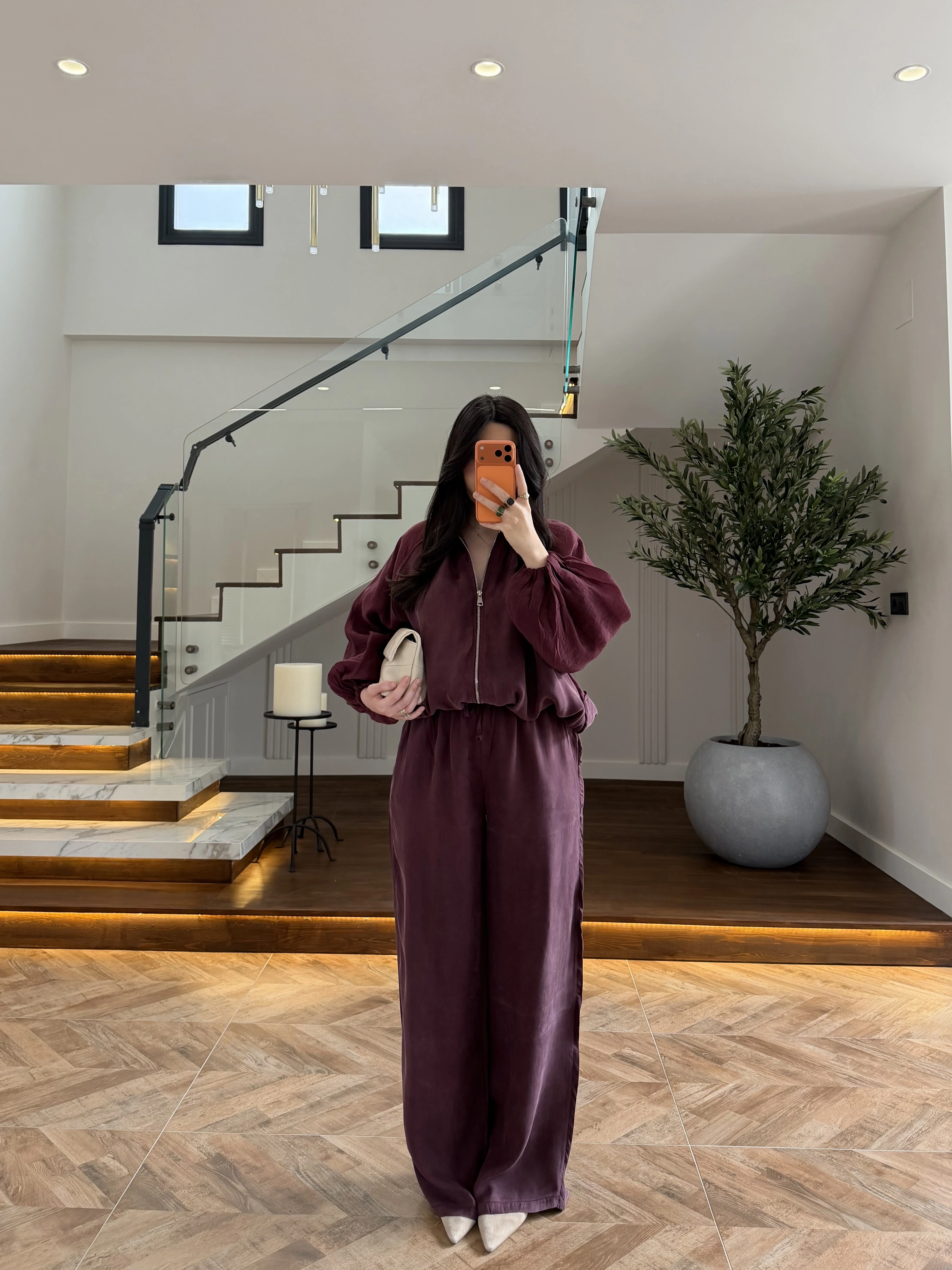 MÜRDÜM GARNİLİ BOMBER PANTOLON TAKIM-51458