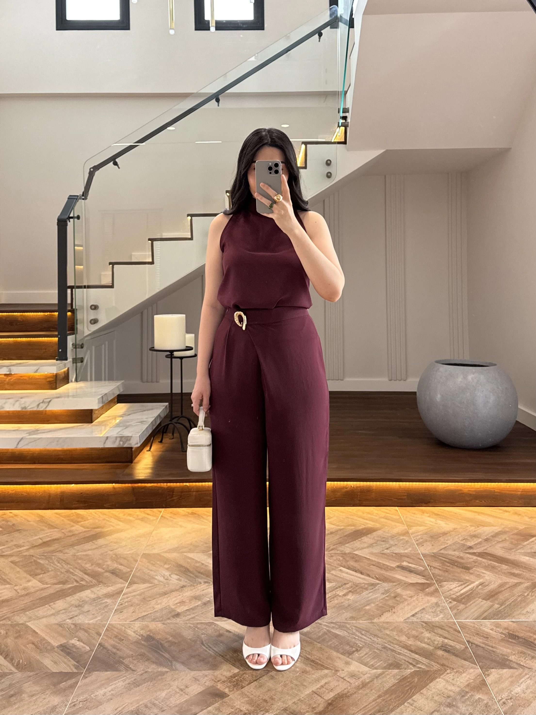 MÜRDÜM HALTER YAKA BLUZ TAKIM-9160