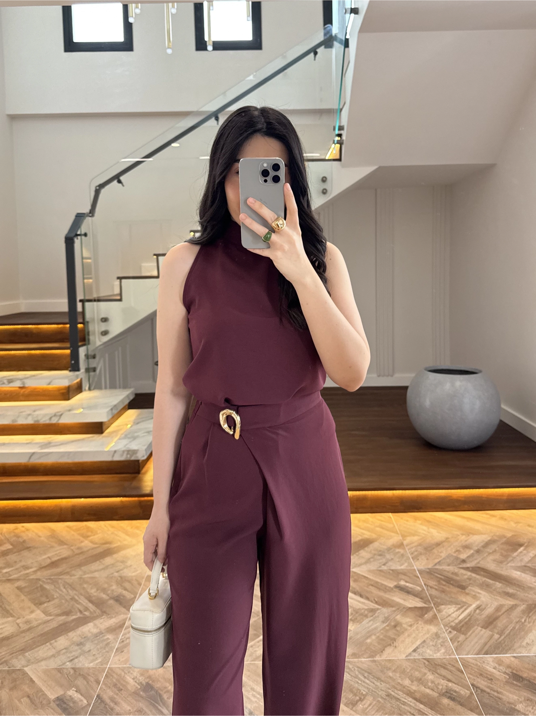MÜRDÜM HALTER YAKA BLUZ TAKIM-9160