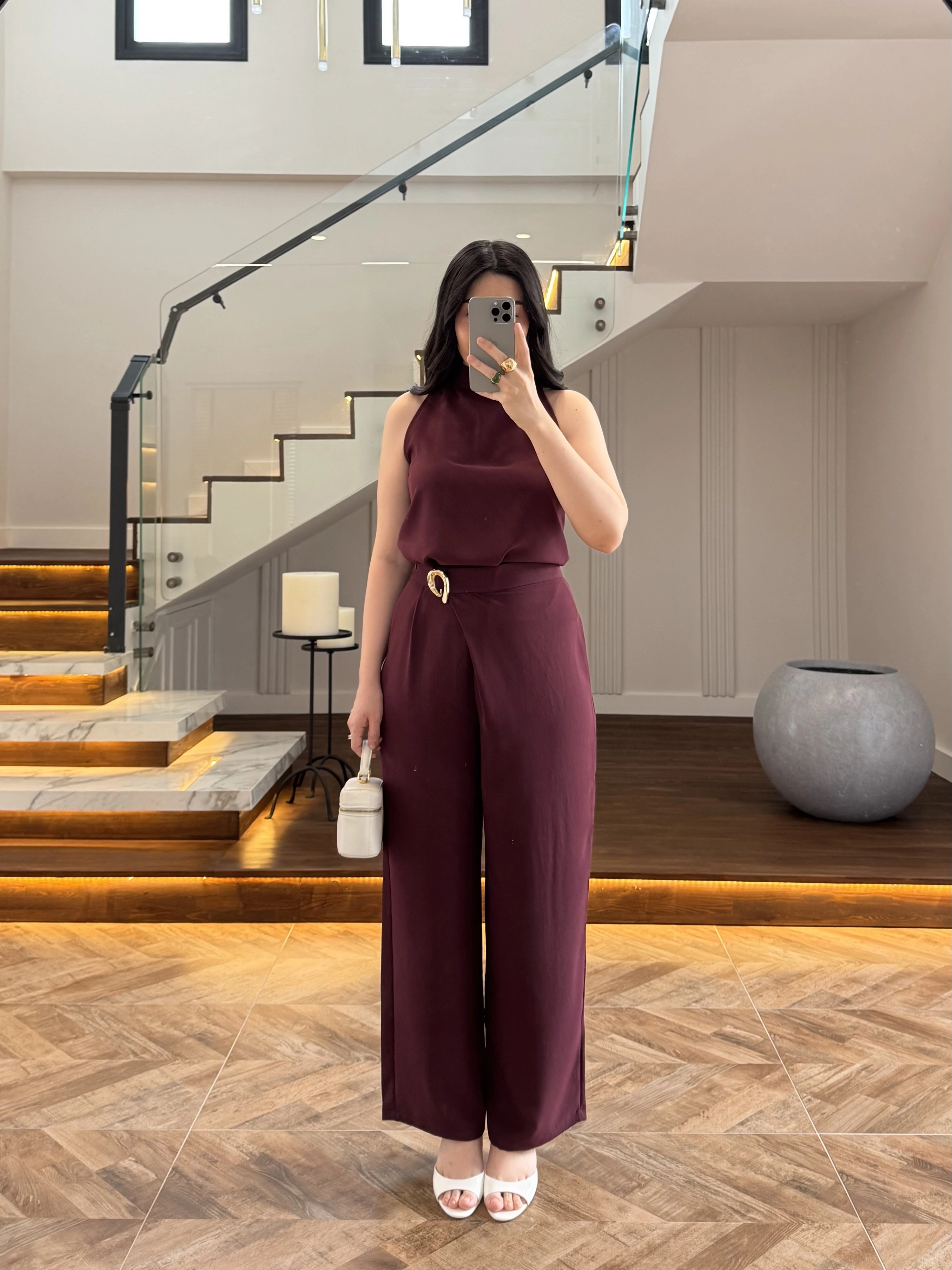 MÜRDÜM HALTER YAKA BLUZ TAKIM-9160
