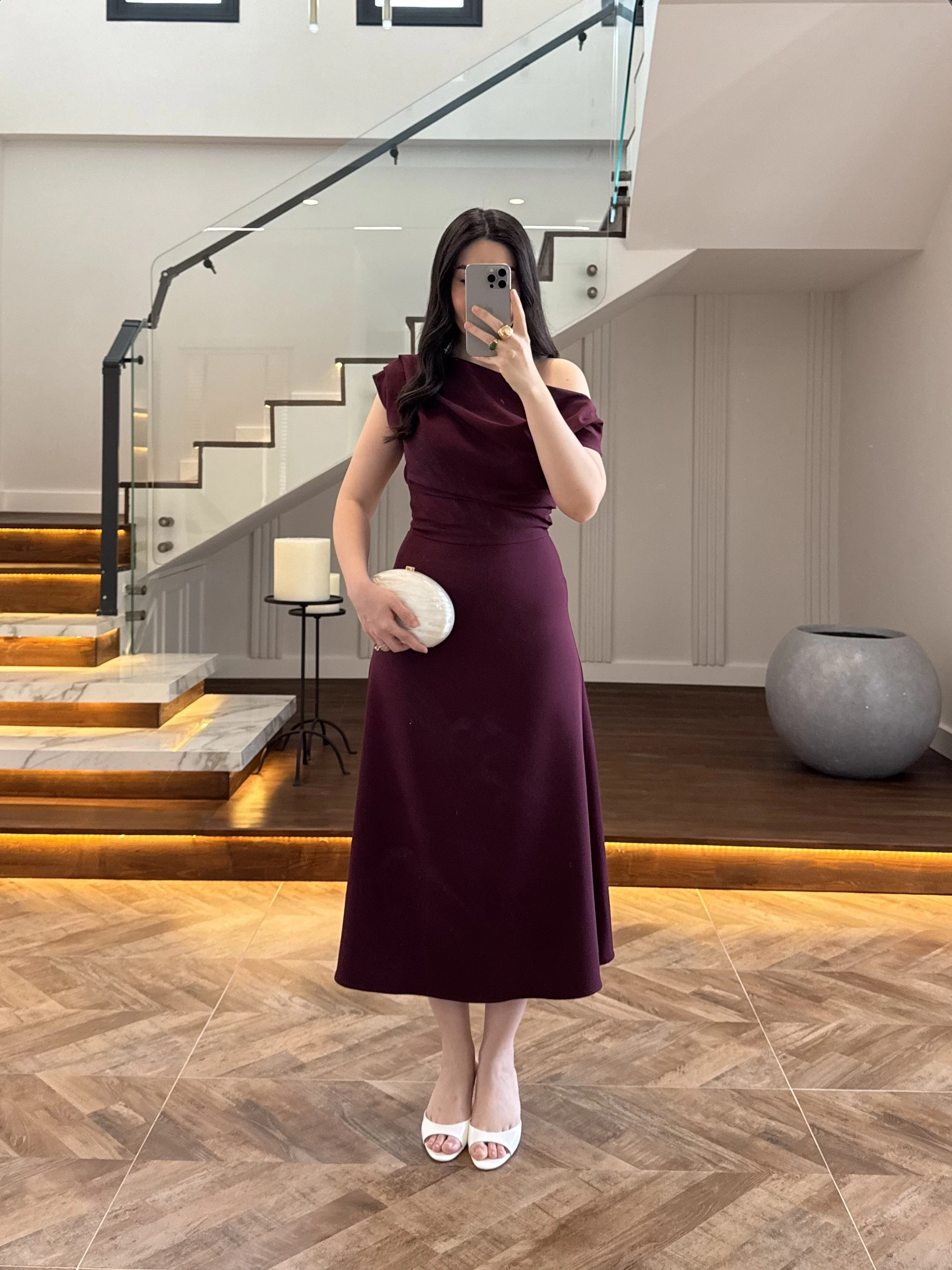 MÜRDÜM KAYIK YAKA ELBİSE -8722