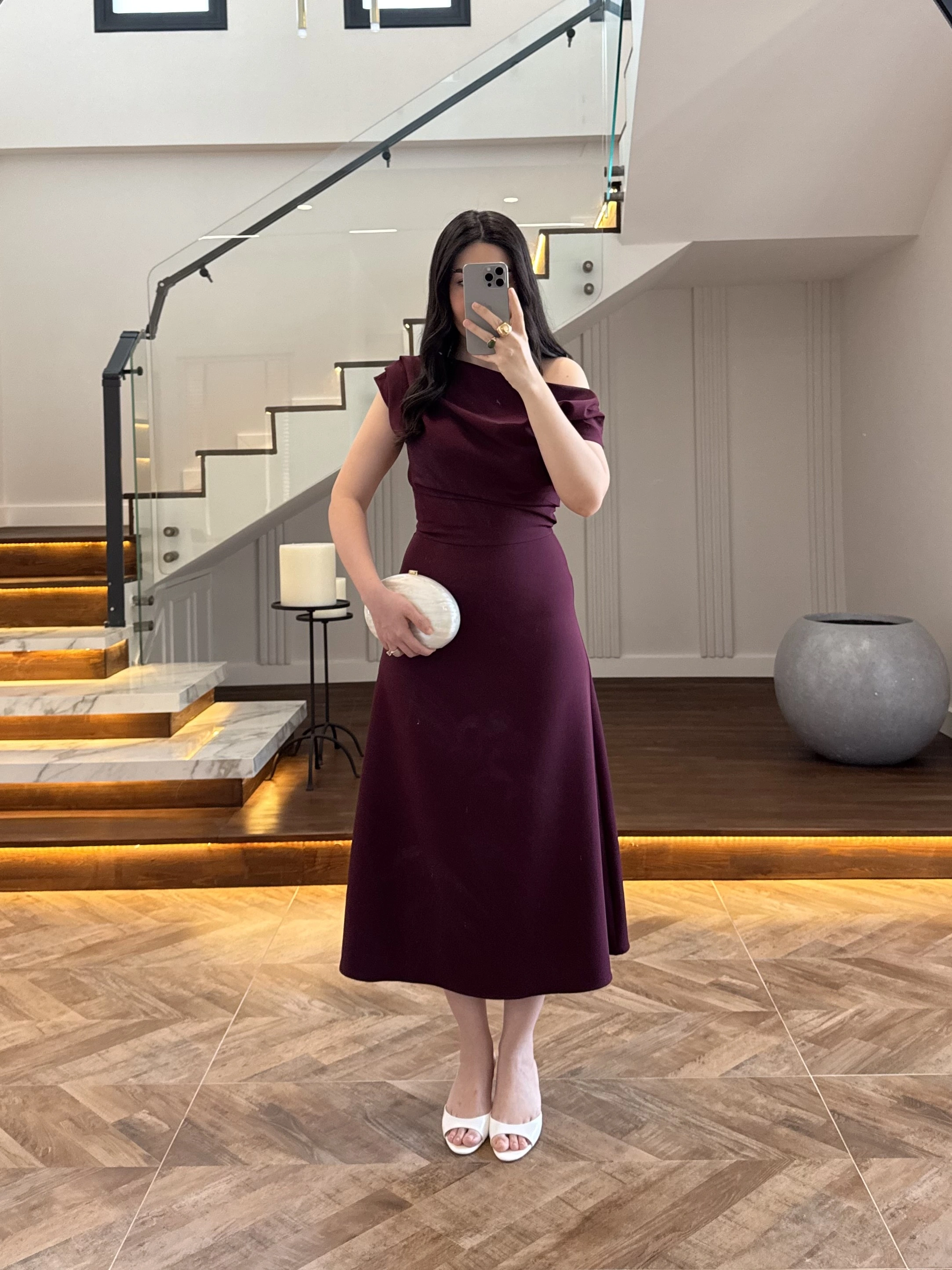 MÜRDÜM KAYIK YAKA ELBİSE -8722