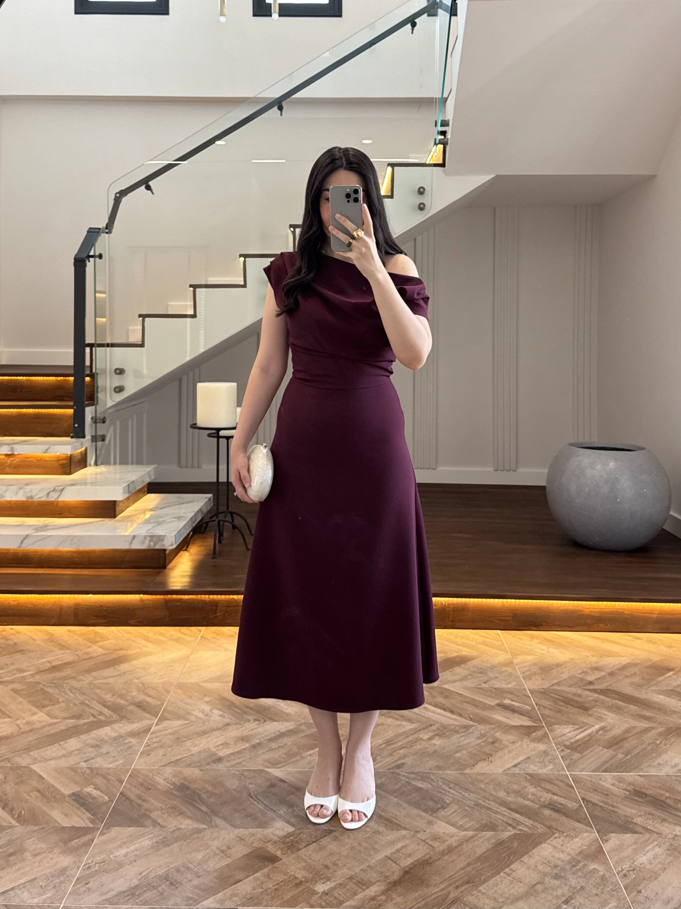 MÜRDÜM KAYIK YAKA ELBİSE -8722