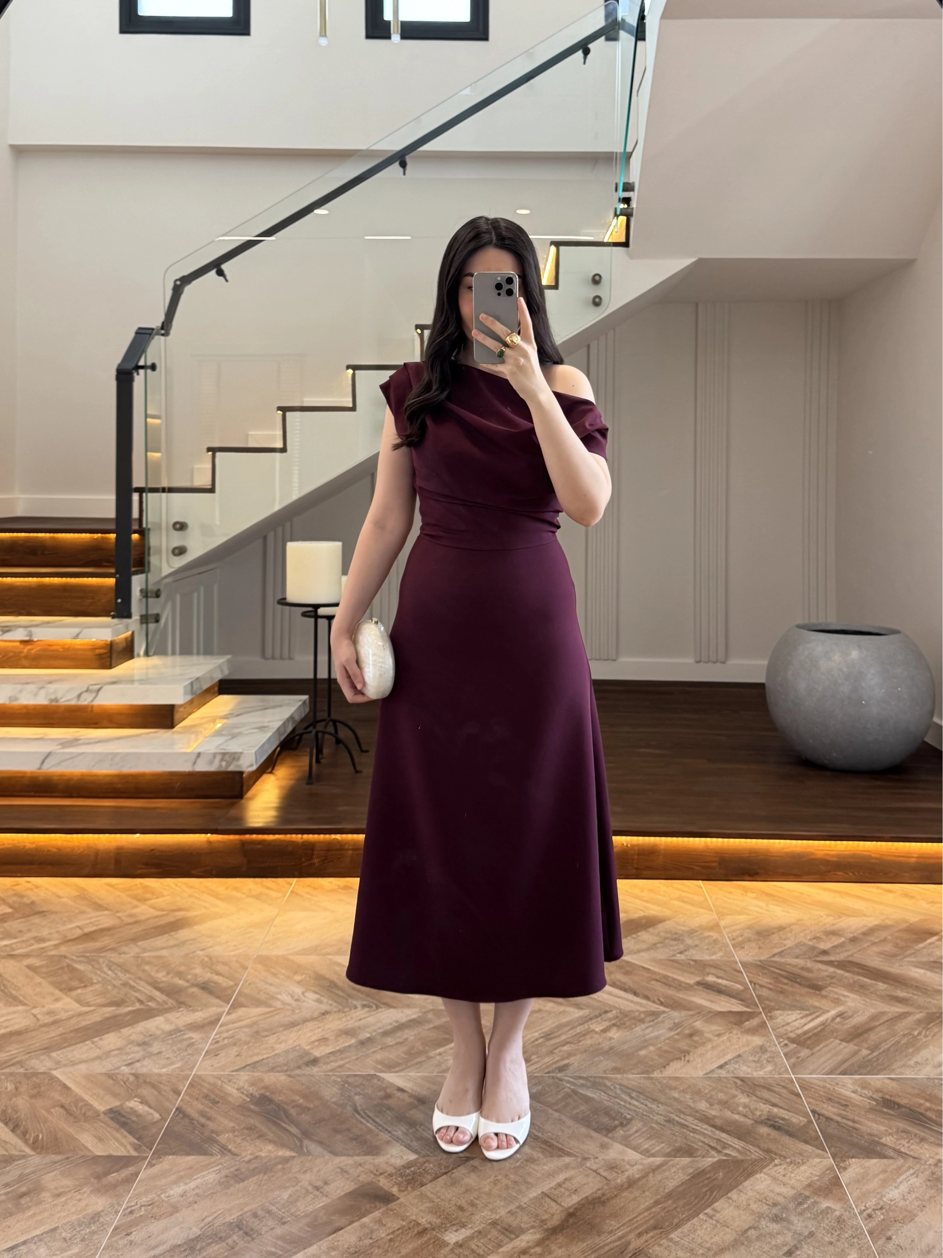 MÜRDÜM KAYIK YAKA ELBİSE -8722