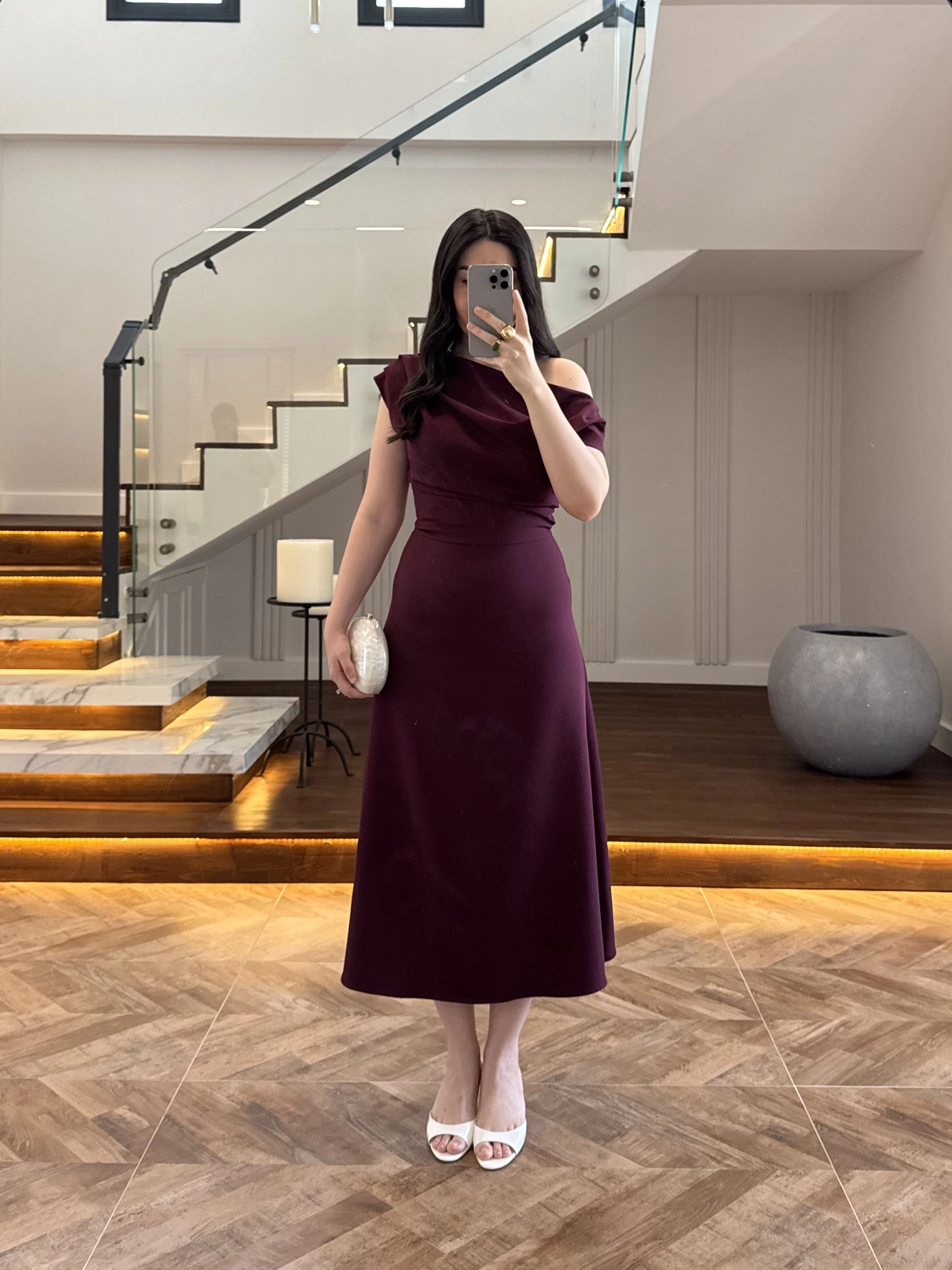 MÜRDÜM KAYIK YAKA ELBİSE -8722