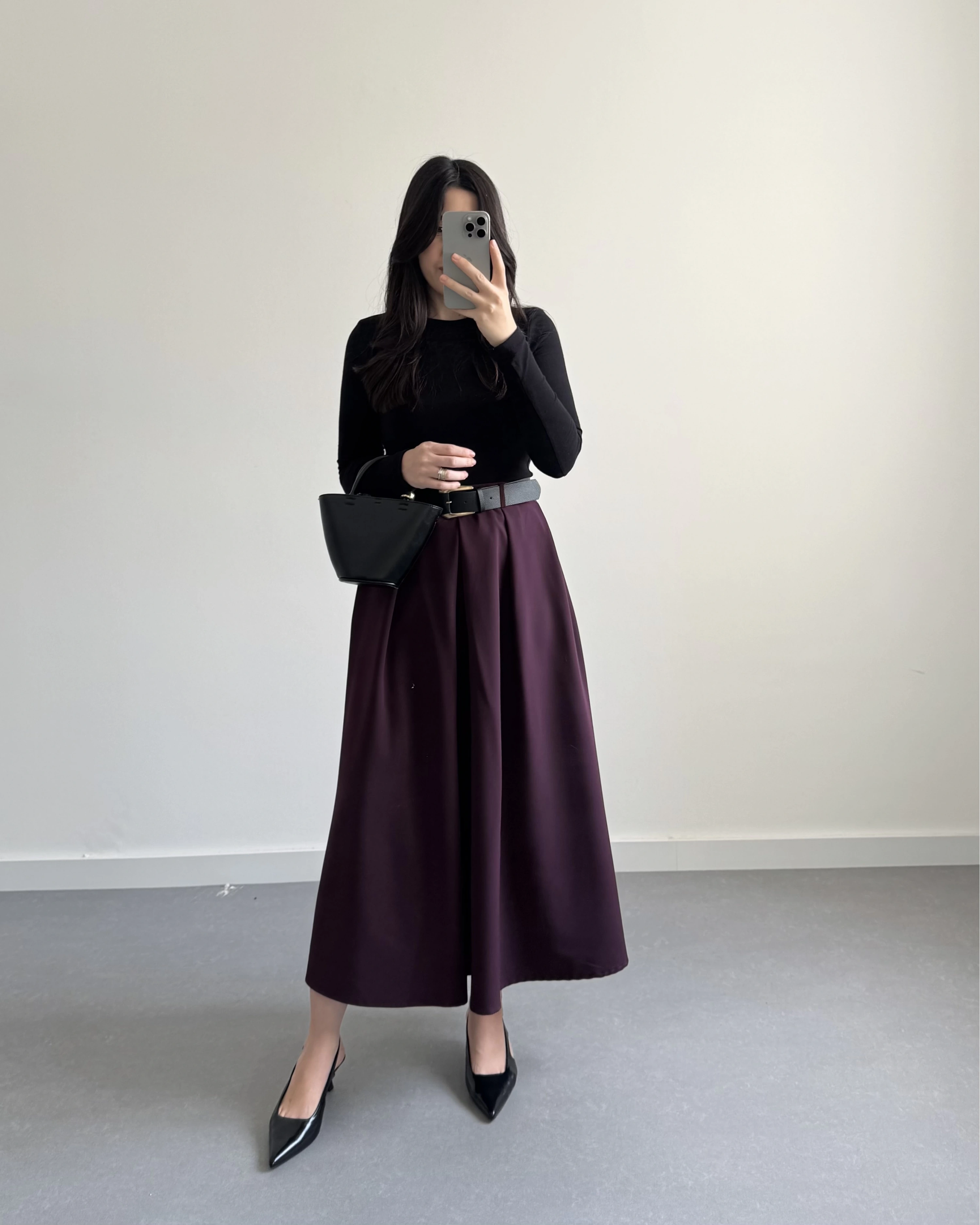 MÜRDÜM KEMERLİ POLİVİSKON ETEK