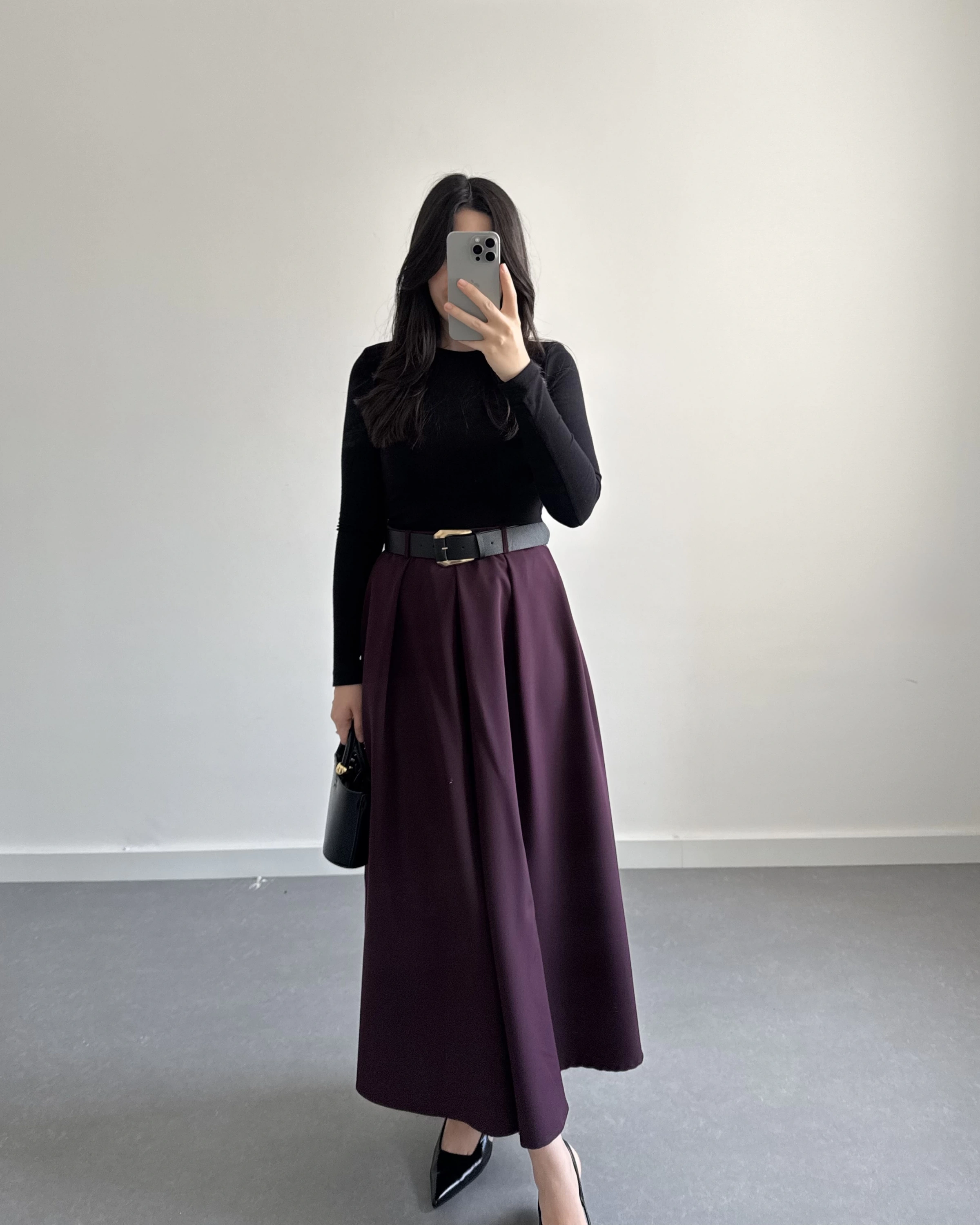 MÜRDÜM KEMERLİ POLİVİSKON ETEK