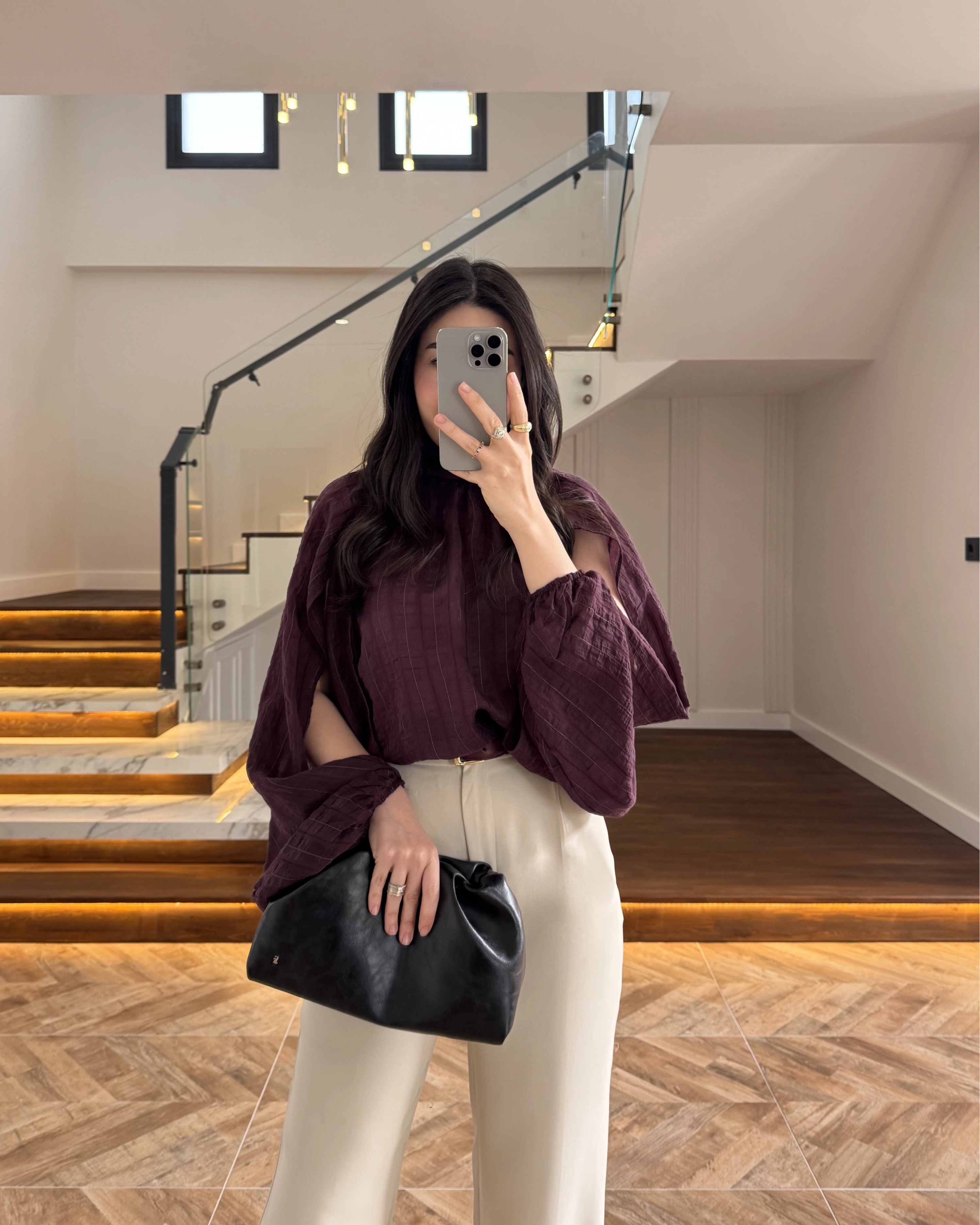 MÜRDÜM TASARIM BALON KOL BLUZ -5415