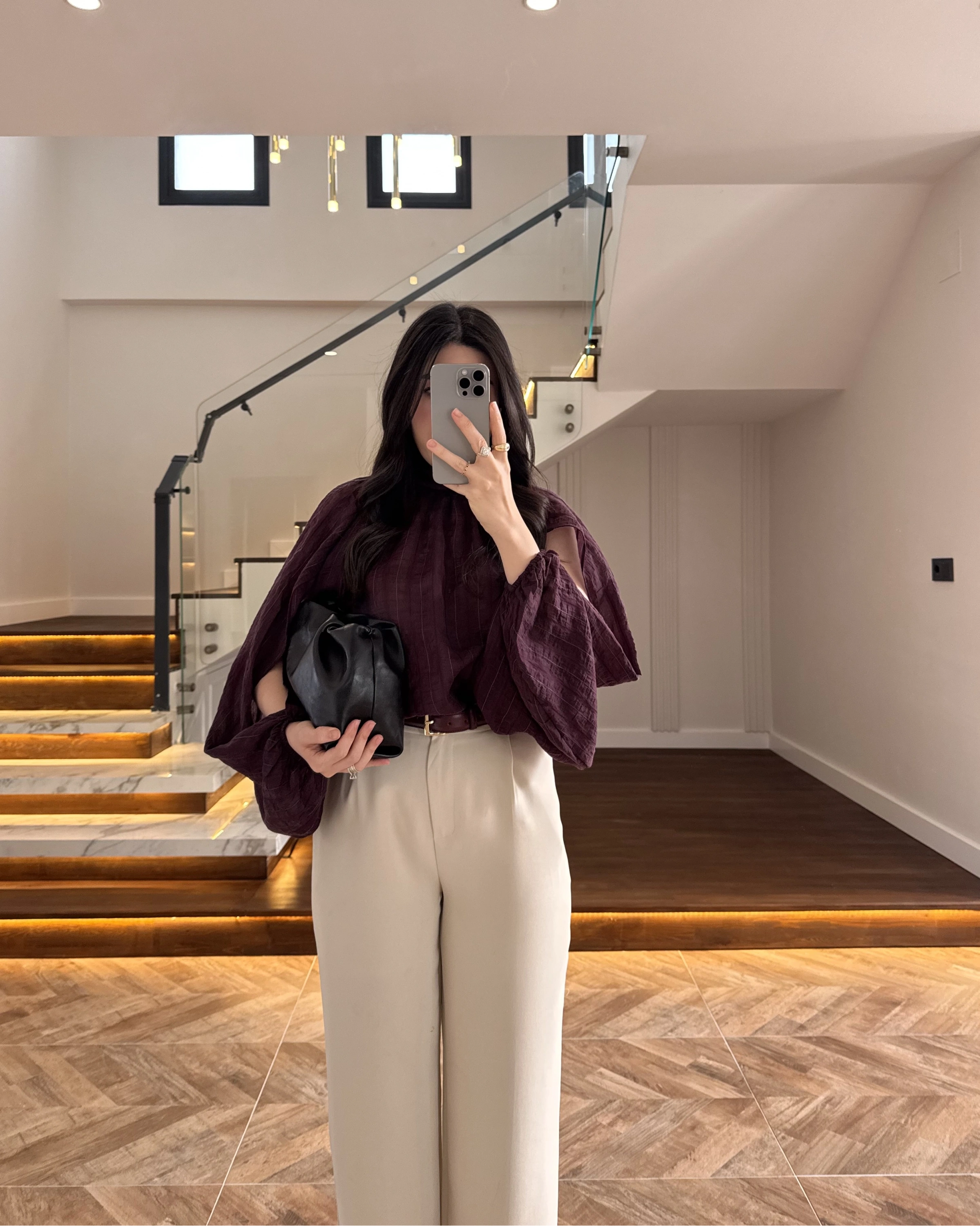 MÜRDÜM TASARIM BALON KOL BLUZ -5415