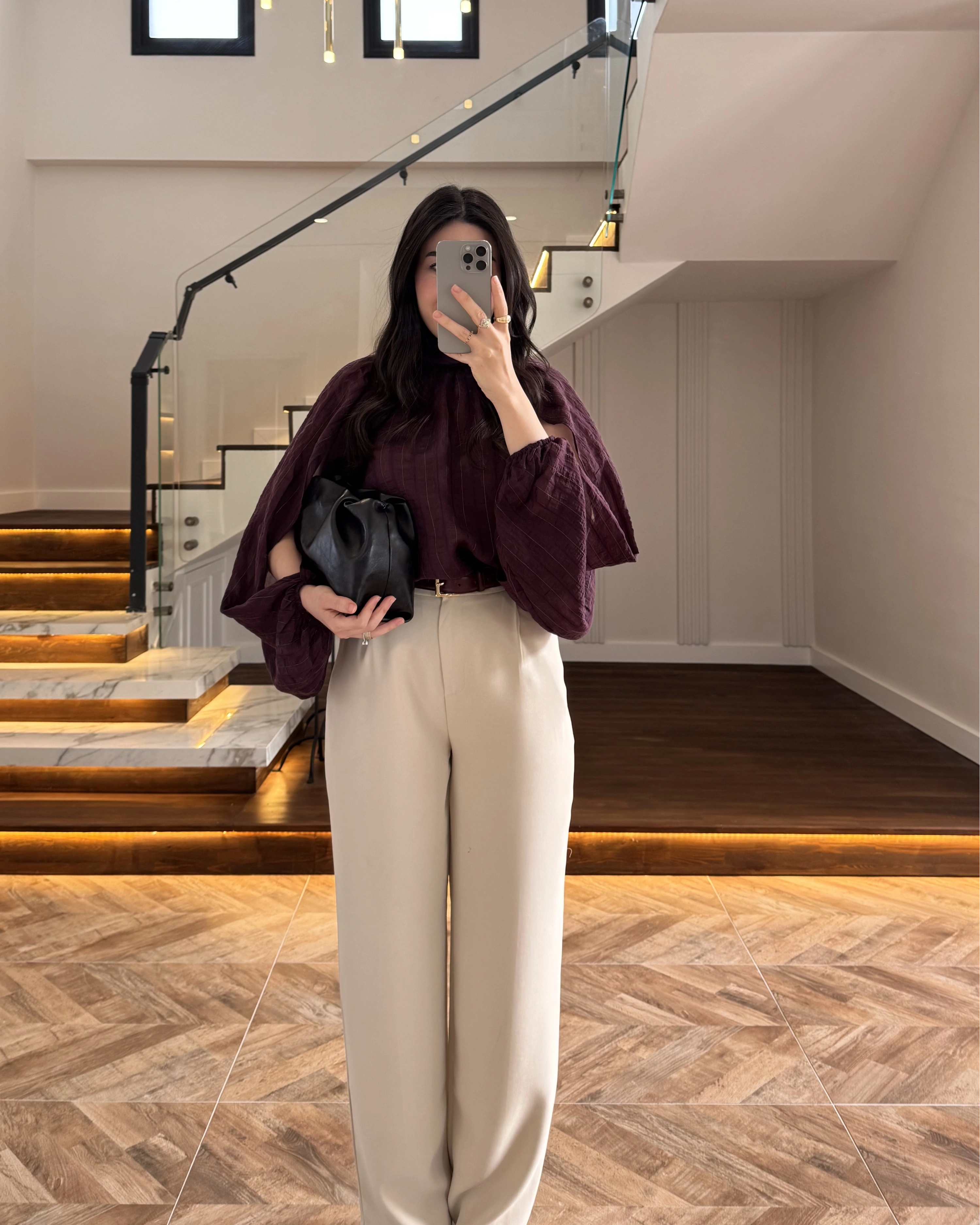 MÜRDÜM TASARIM BALON KOL BLUZ -5415