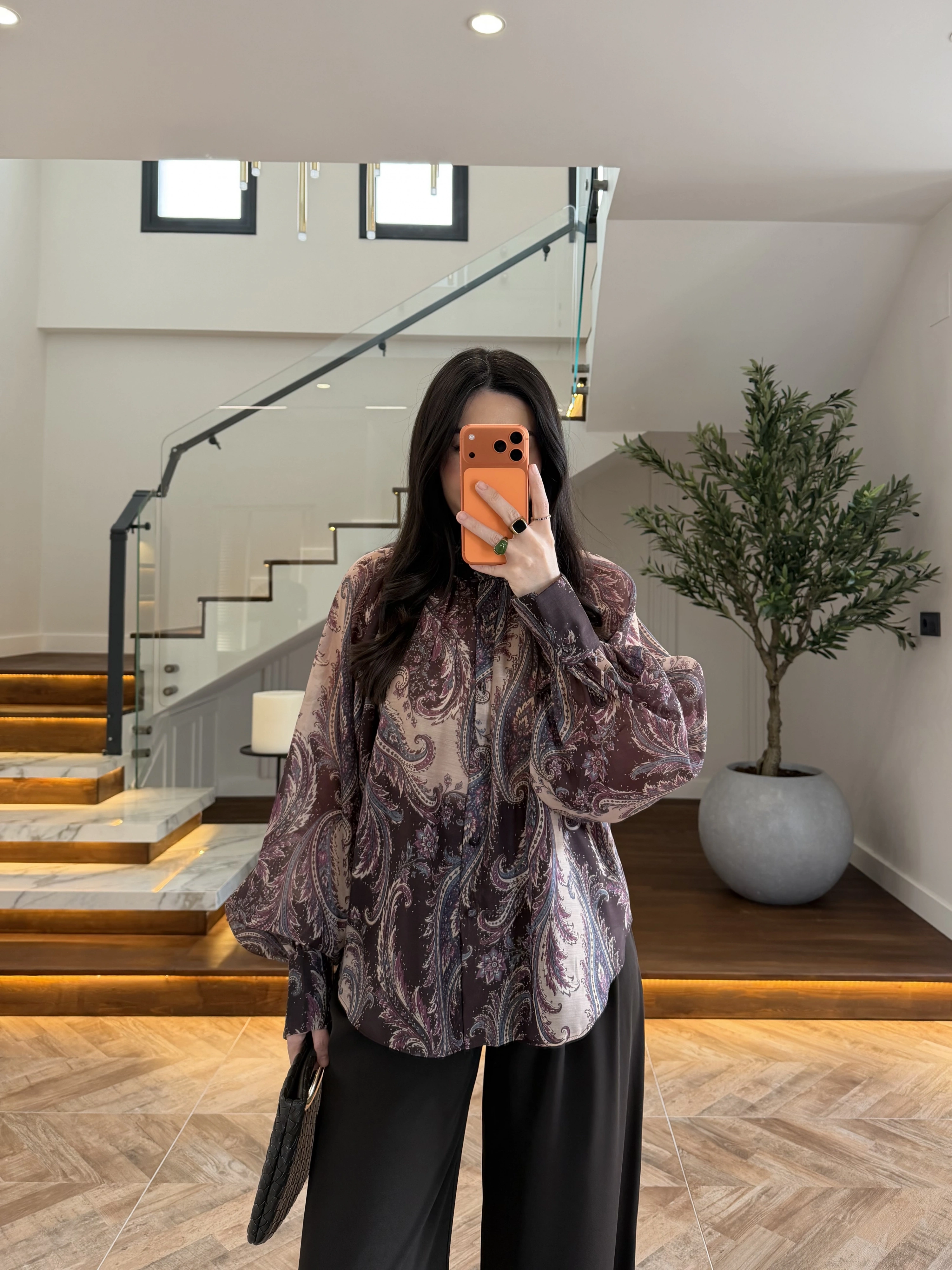 MÜRDÜM YÜKSEK YAKA GÖMLEK - EU5240