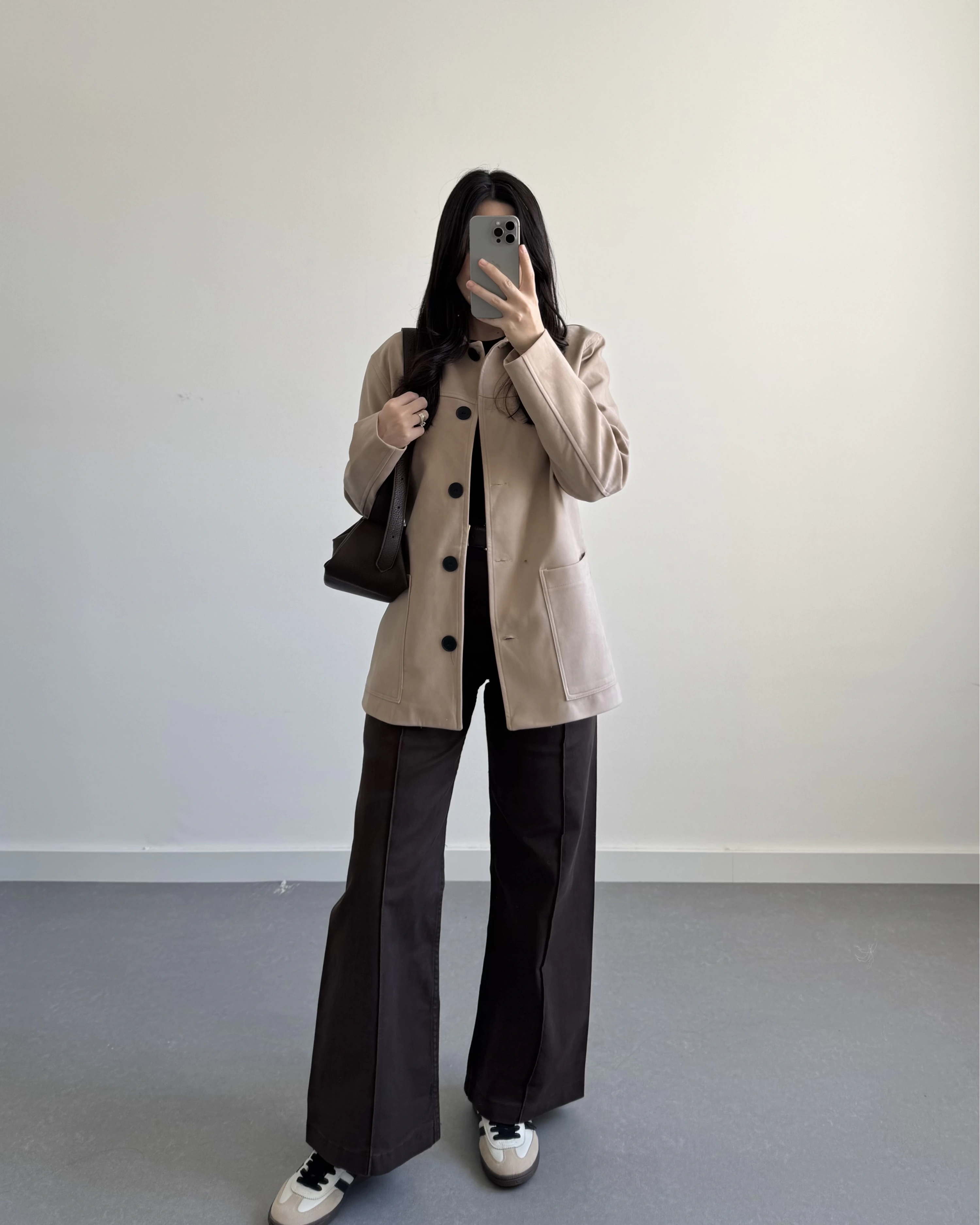 NUBUK BEJ YAKASIZ CEKET