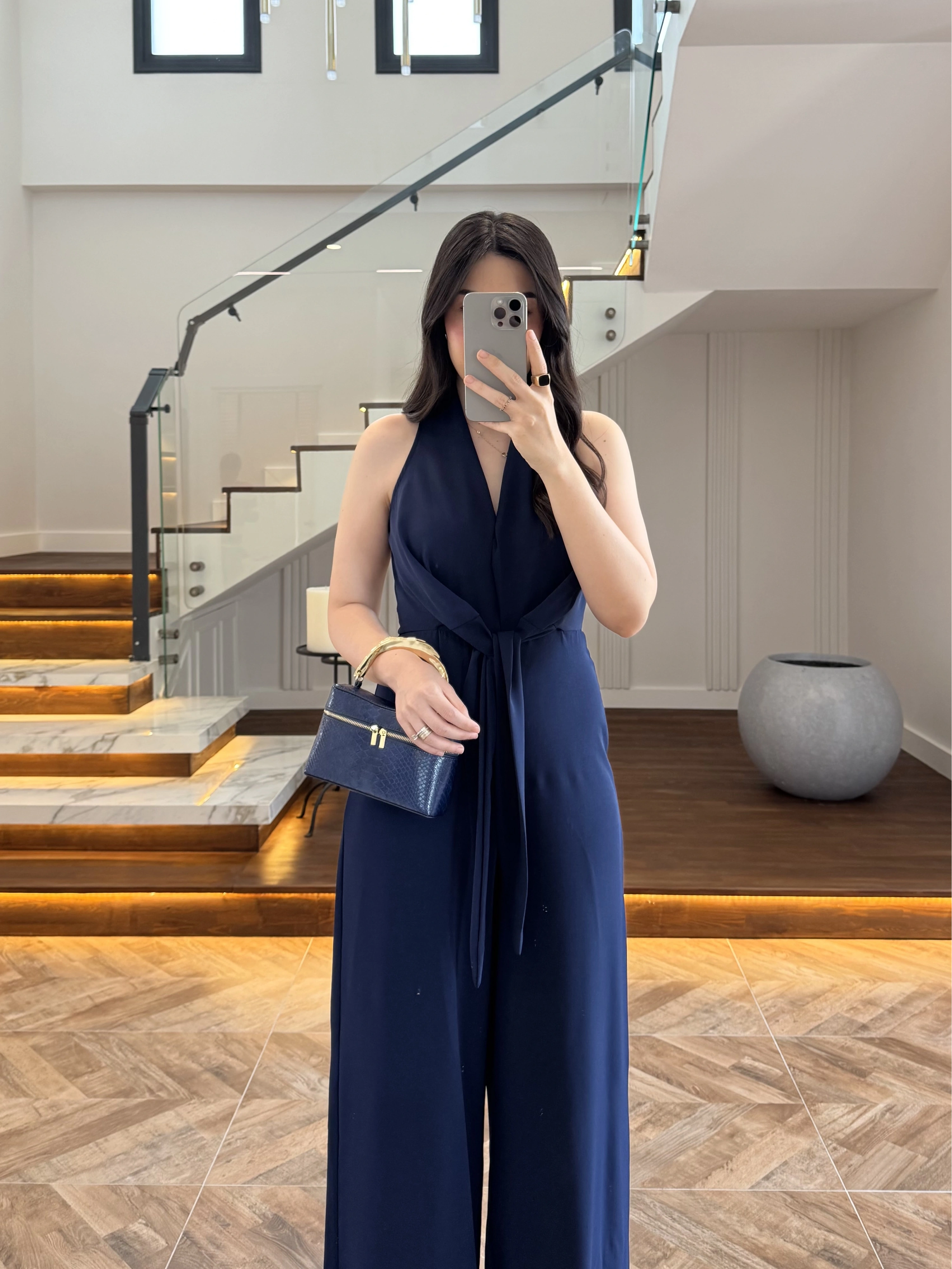 LACİVERT ÖNÜ KUŞAKLI TULUM-3551
