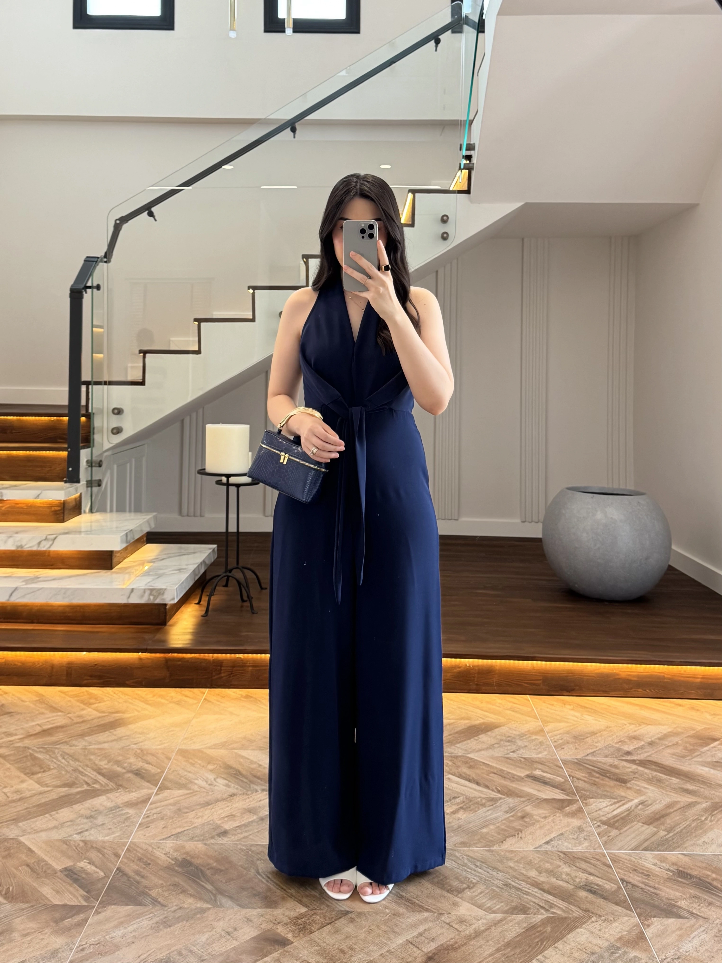 LACİVERT ÖNÜ KUŞAKLI TULUM-3551