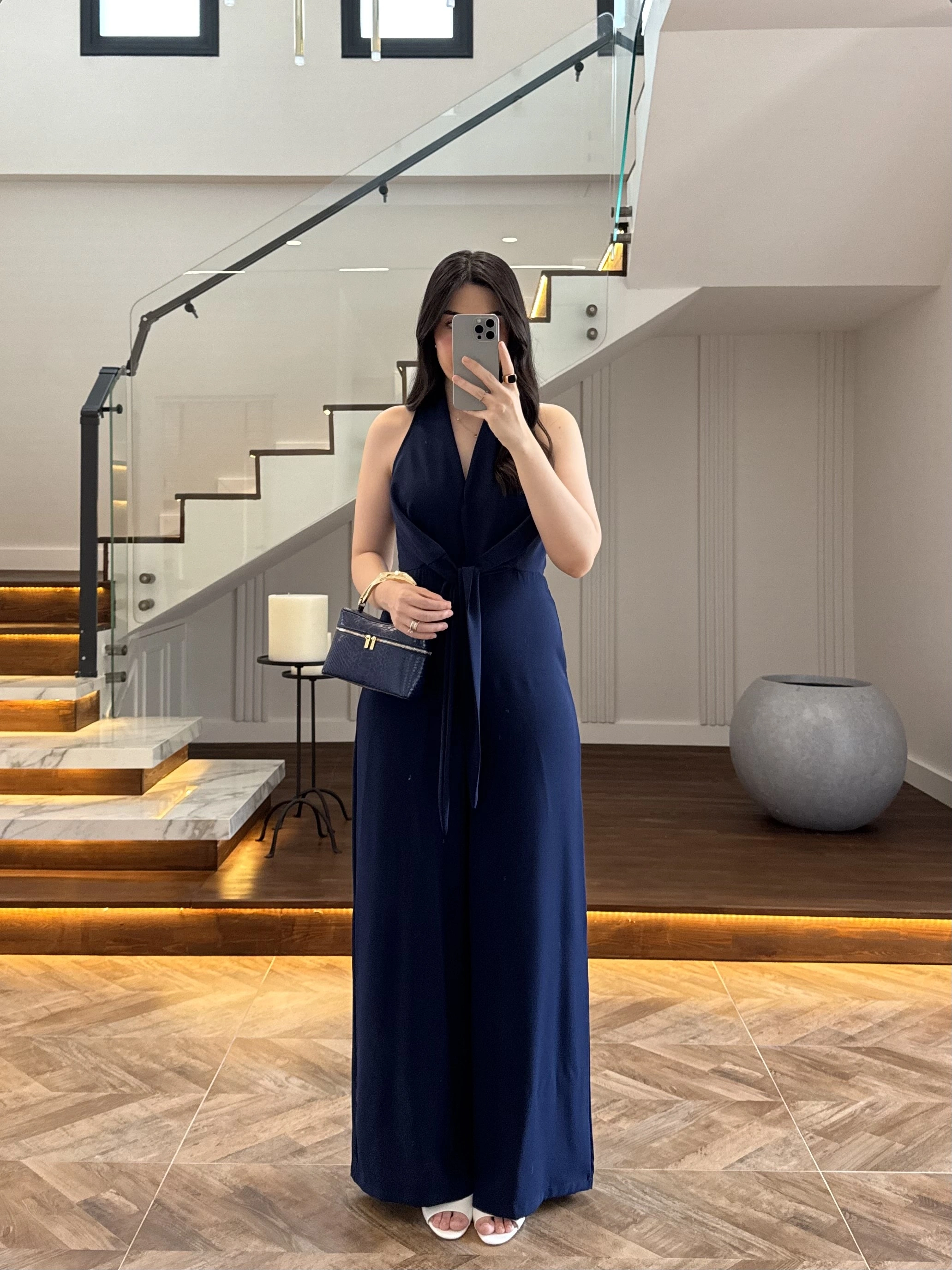 LACİVERT ÖNÜ KUŞAKLI TULUM-3551