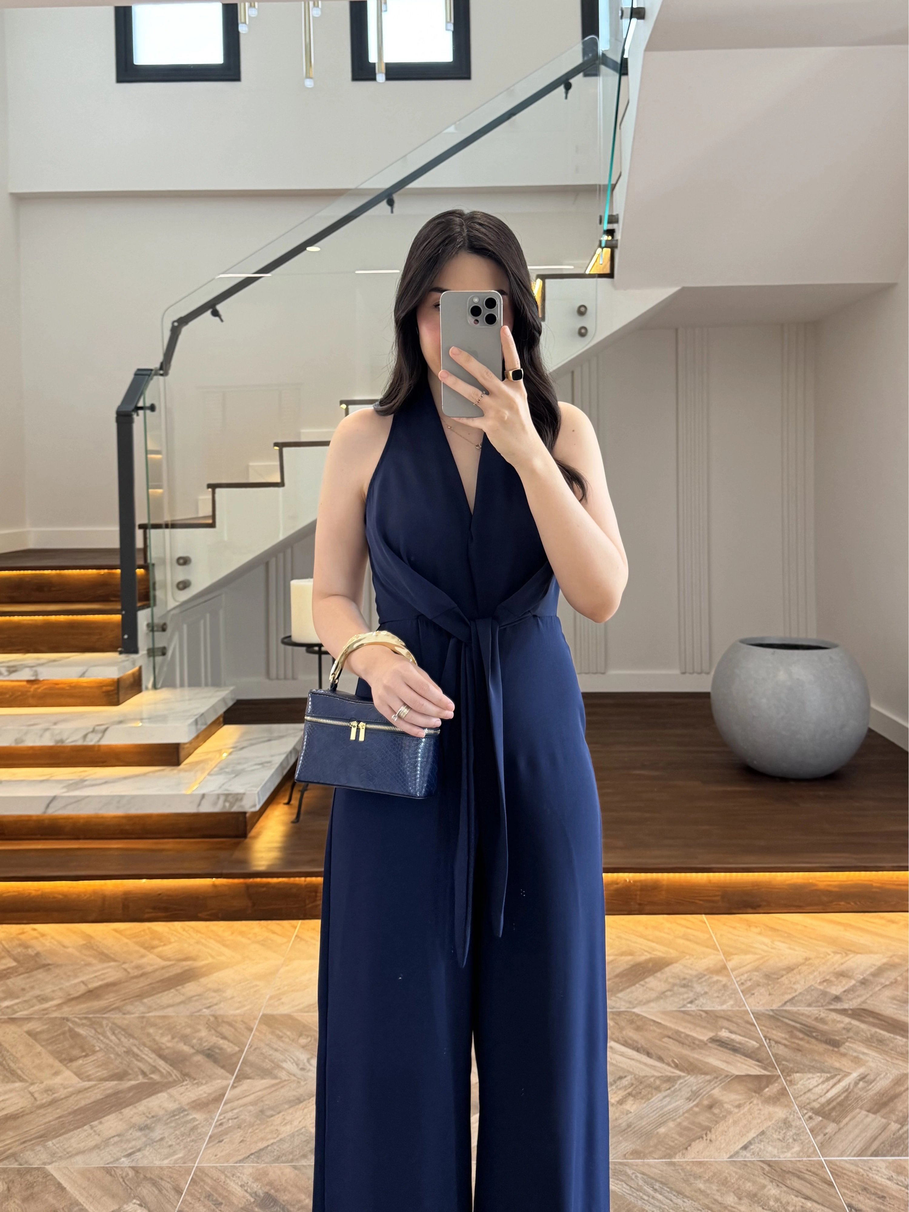 LACİVERT ÖNÜ KUŞAKLI TULUM-3551