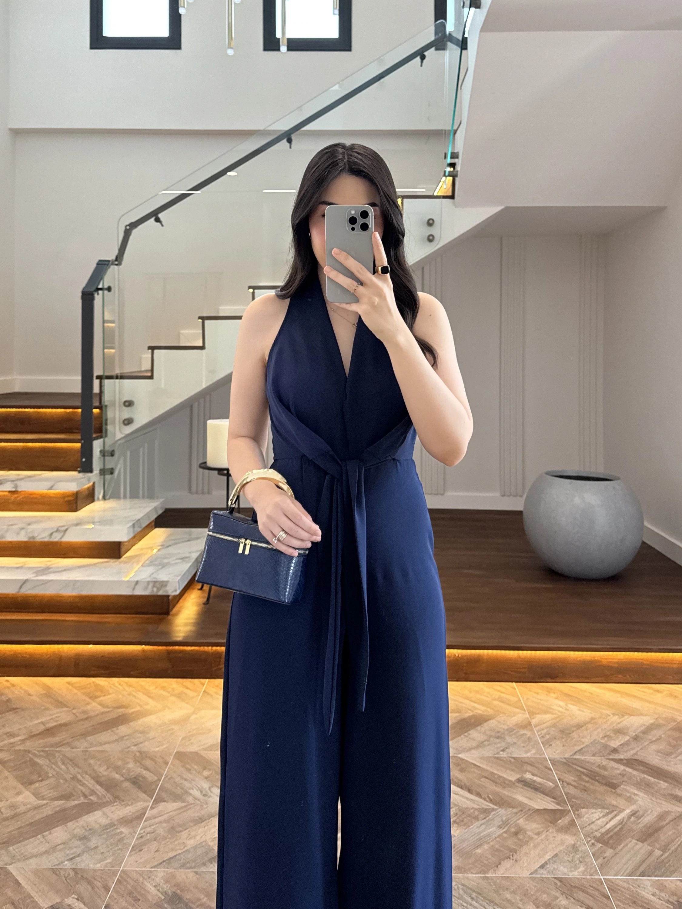 LACİVERT ÖNÜ KUŞAKLI TULUM-3551