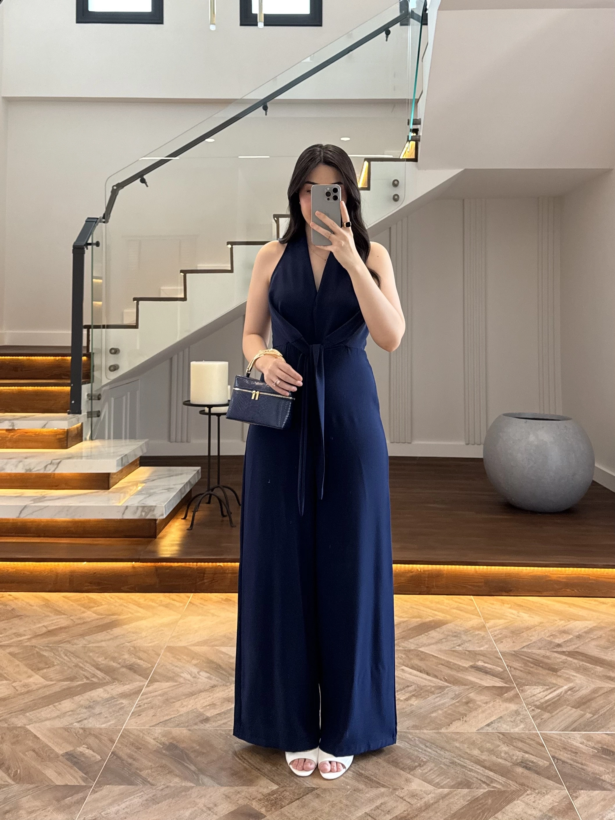 LACİVERT ÖNÜ KUŞAKLI TULUM-3551