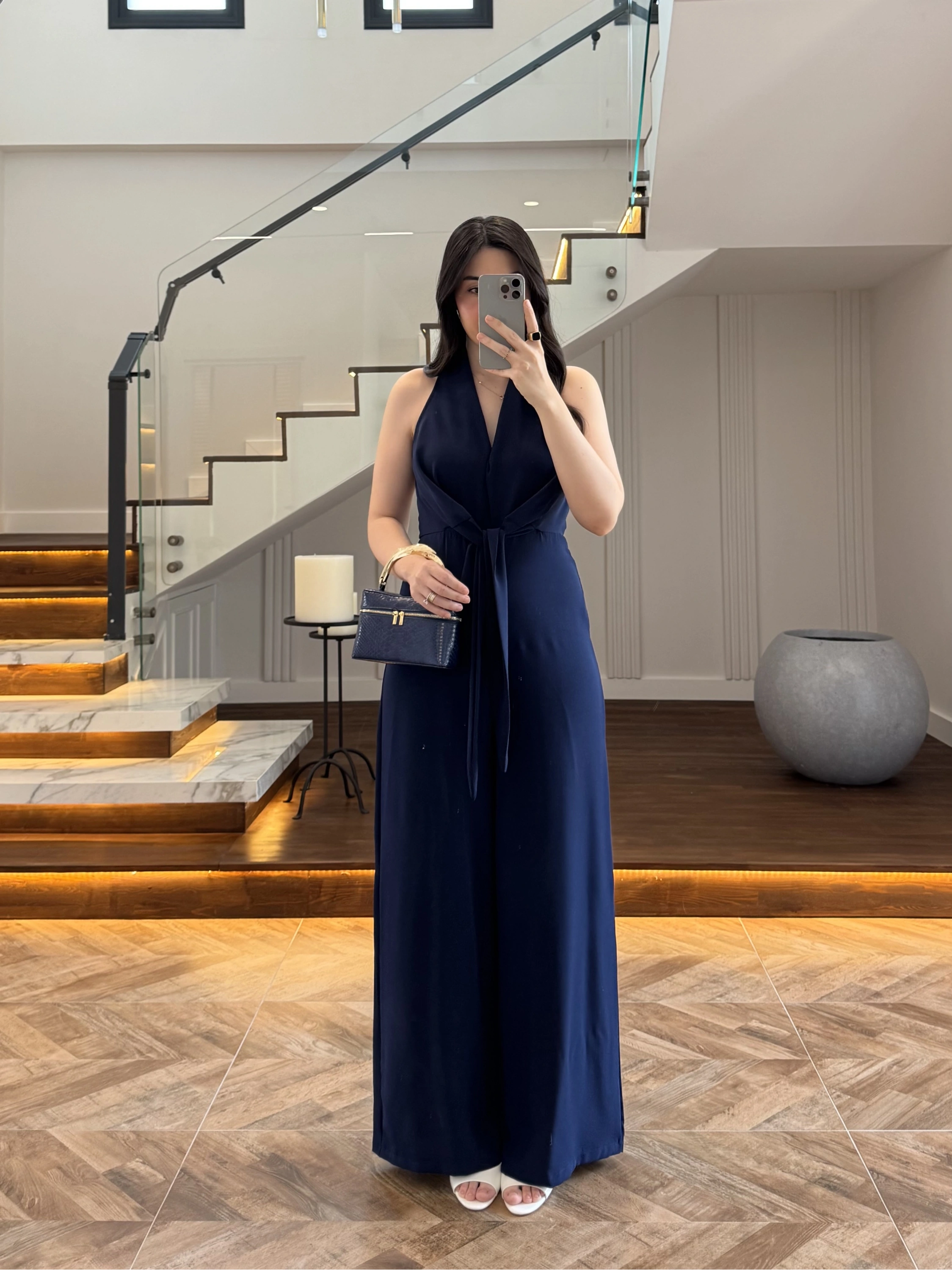 LACİVERT ÖNÜ KUŞAKLI TULUM-3551
