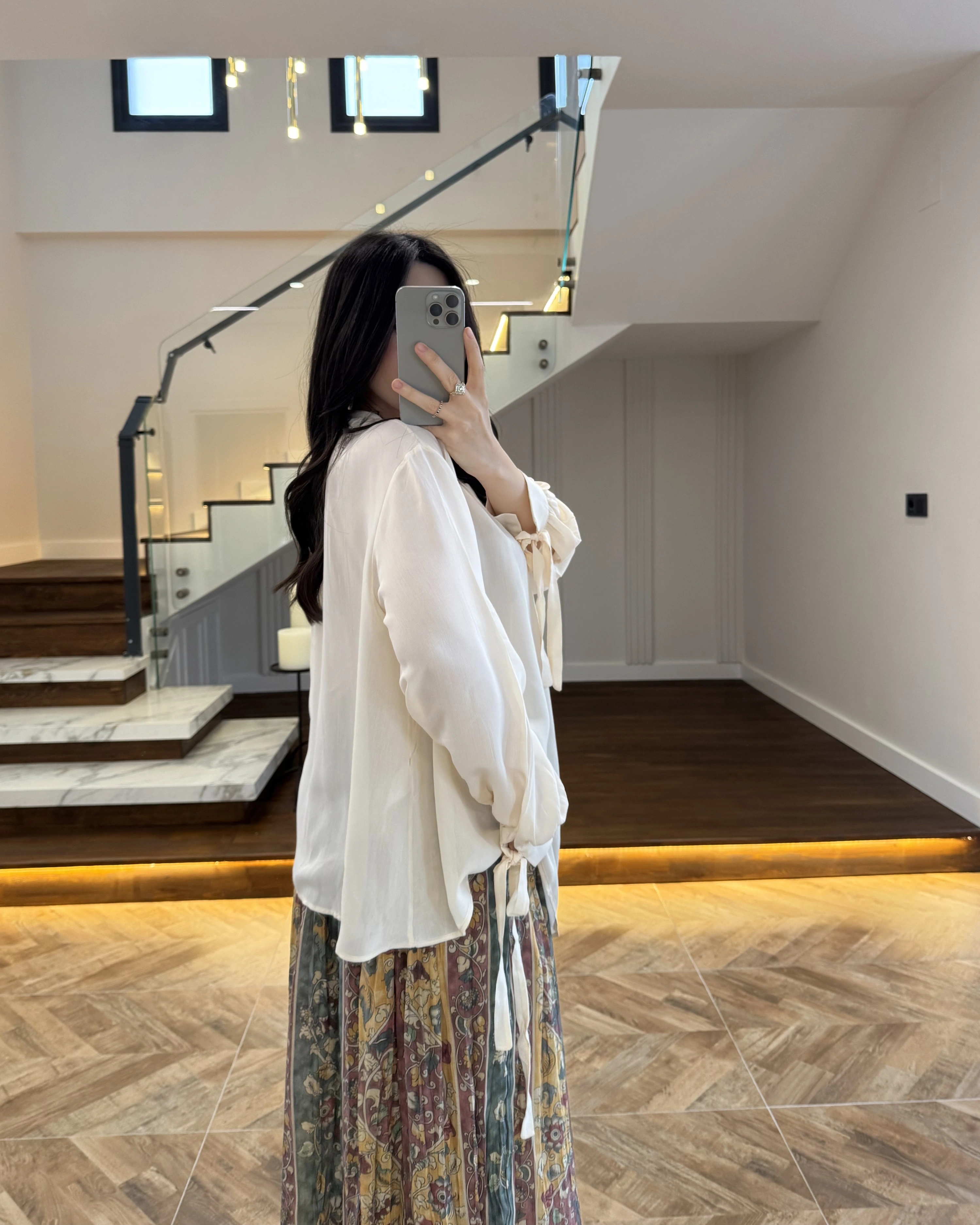 OVERSİZE BAĞLAMA DETAYLI GÖMLEK EKRU -4988