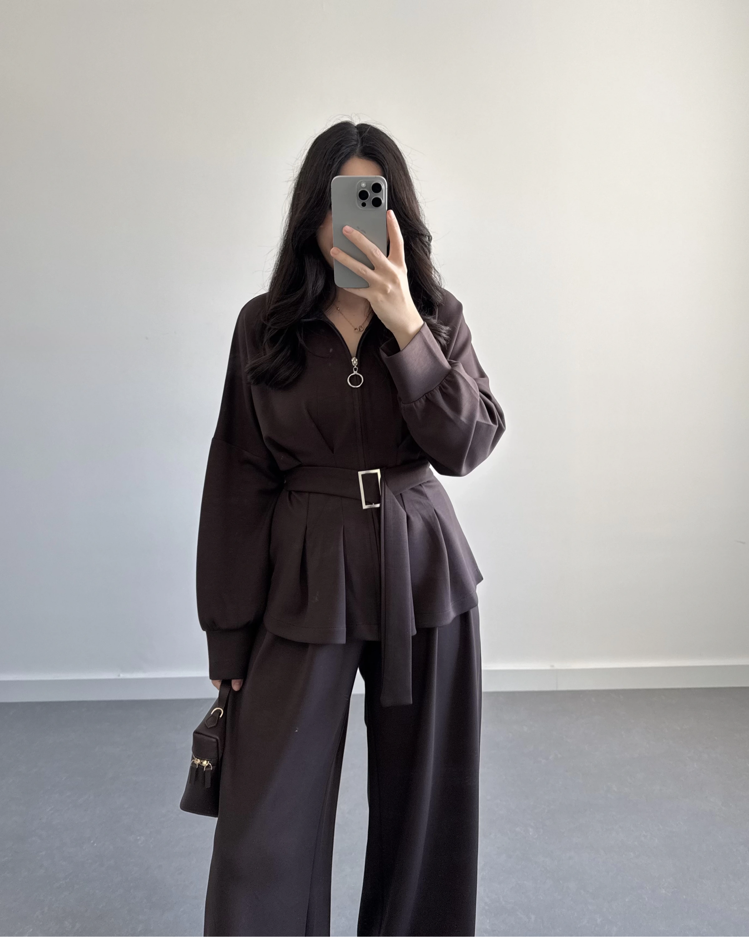 OYSH MODAL PİLELİ TAKIM KAHVE