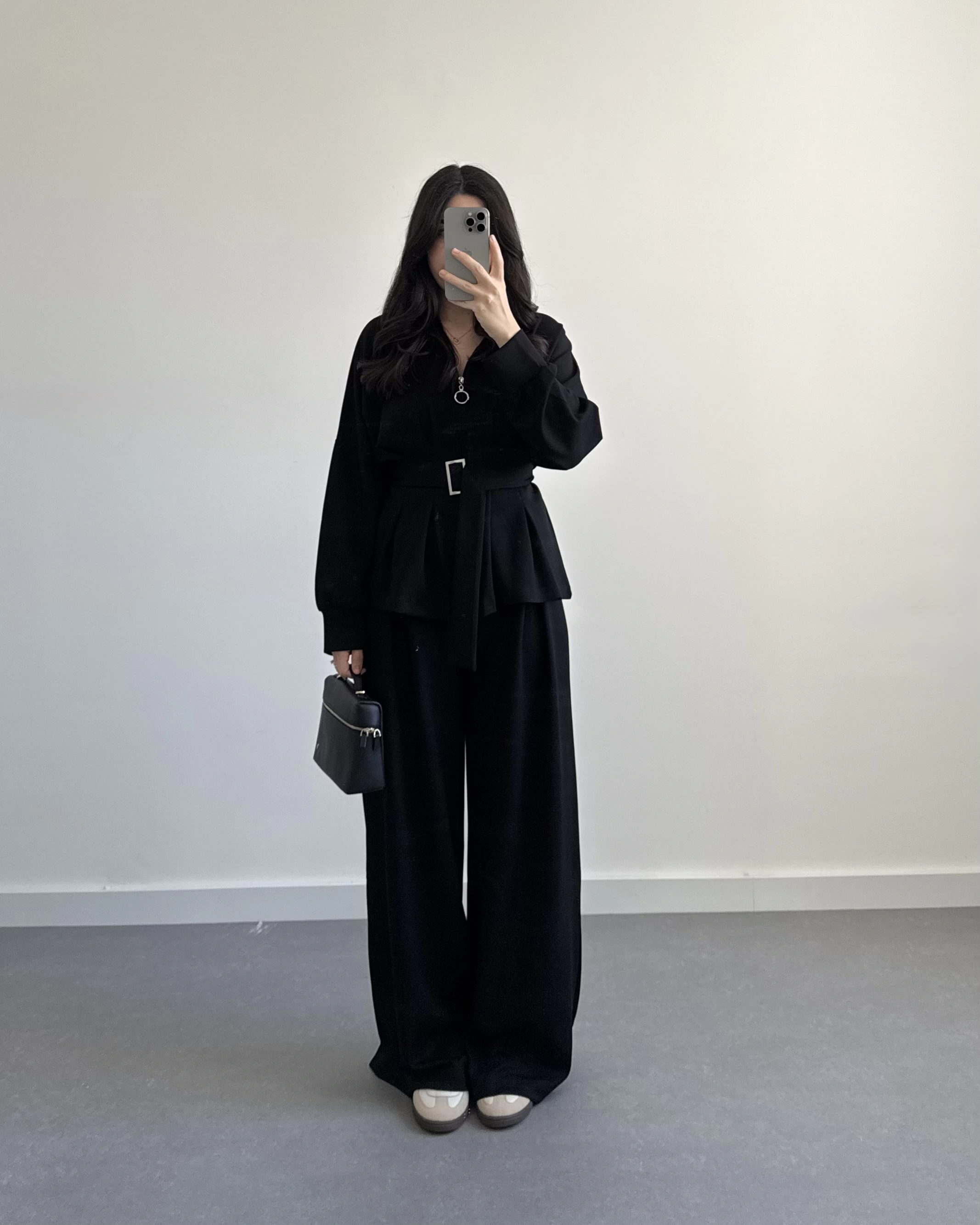 OYSH MODAL PİLELİ TAKIM SİYAH